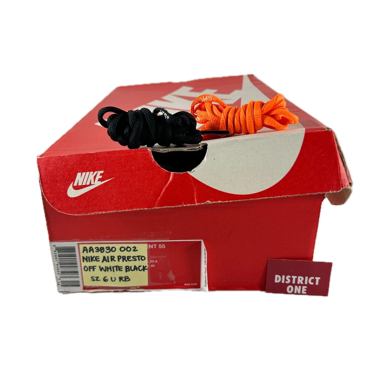 AA3830 002 Nike Air Presto Off-White Black [USED] - 6 M (Used) (Replace Box) - Image 7