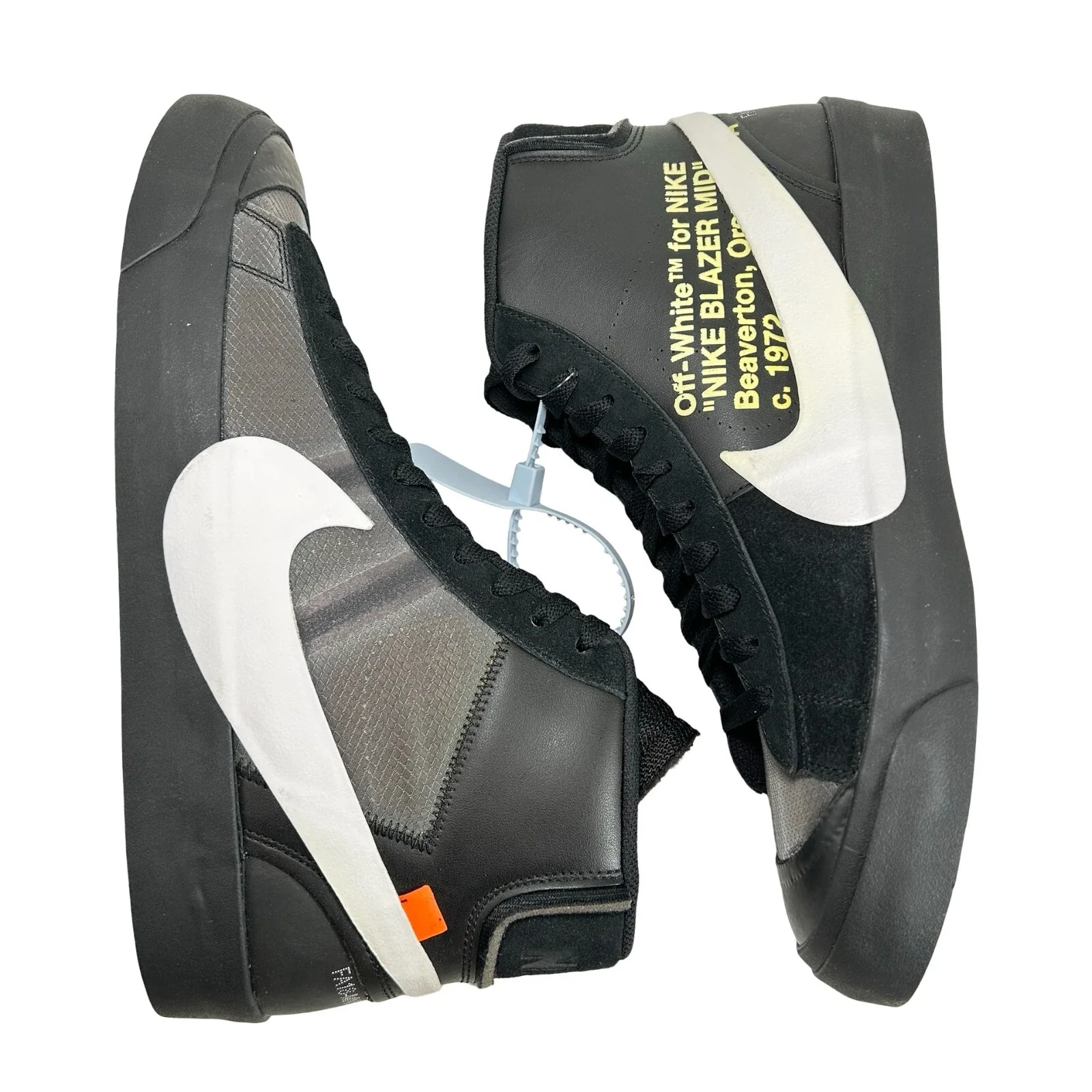 AA3832 001 Nike Blazer Off-White Black - 11.5 M (Yellowing) - Image 4