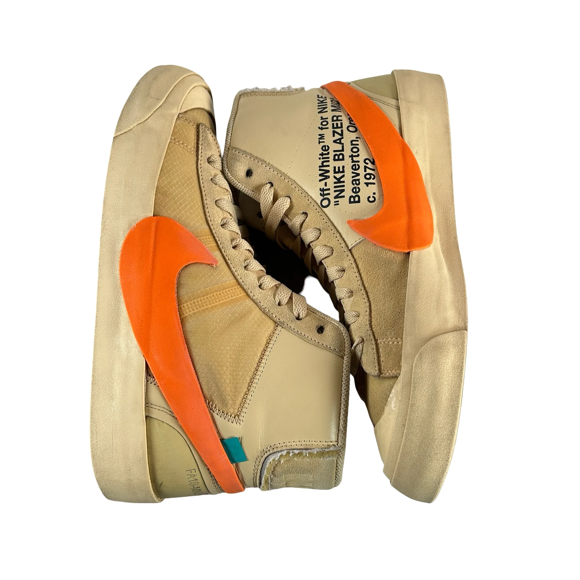 AA3832 700 Nike Blazer Off-White Orange [USED] - 9.5 M (Used) (No Box) - Image 4