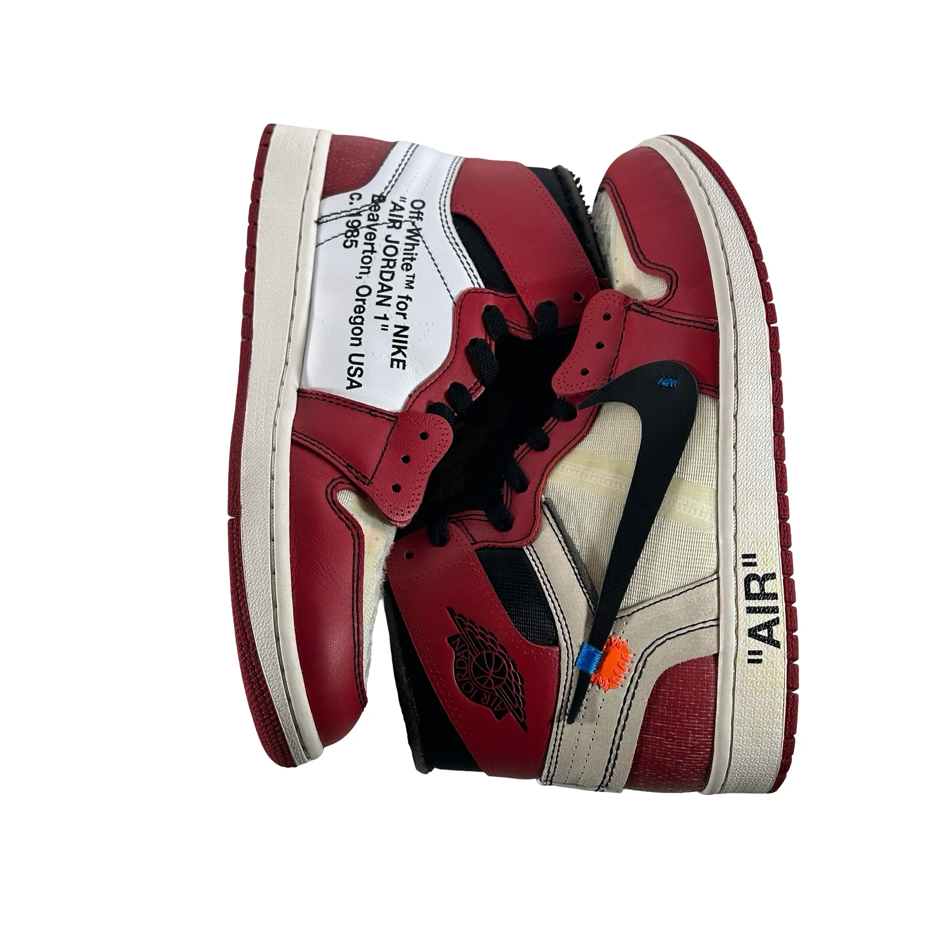 AA3834 101 Jordan 1 Retro High Off-White Chicago [USED] - 9 M (Used) - Image 4