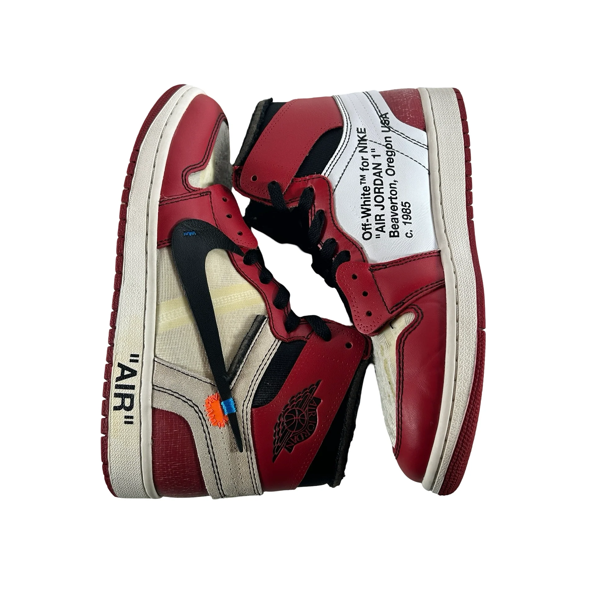 AA3834 101 Jordan 1 Retro High Off-White Chicago [USED] - 9 M (Used) - Image 5