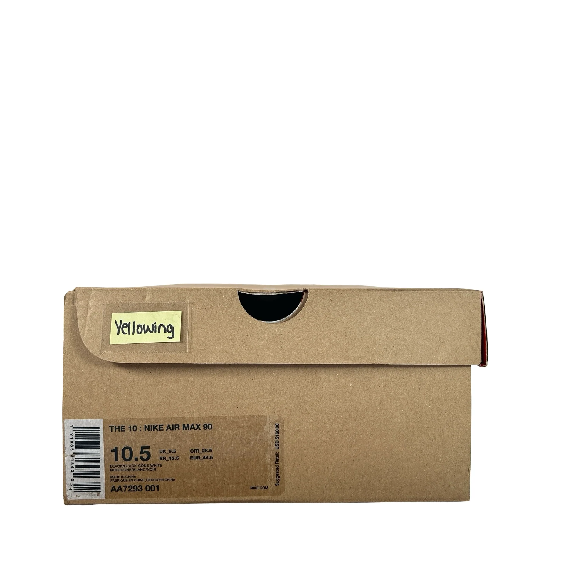 AA7293 001 Air Max 90 Off-White Black - 10.5 M (Swooshes Slightly Yellowing) - Image 7