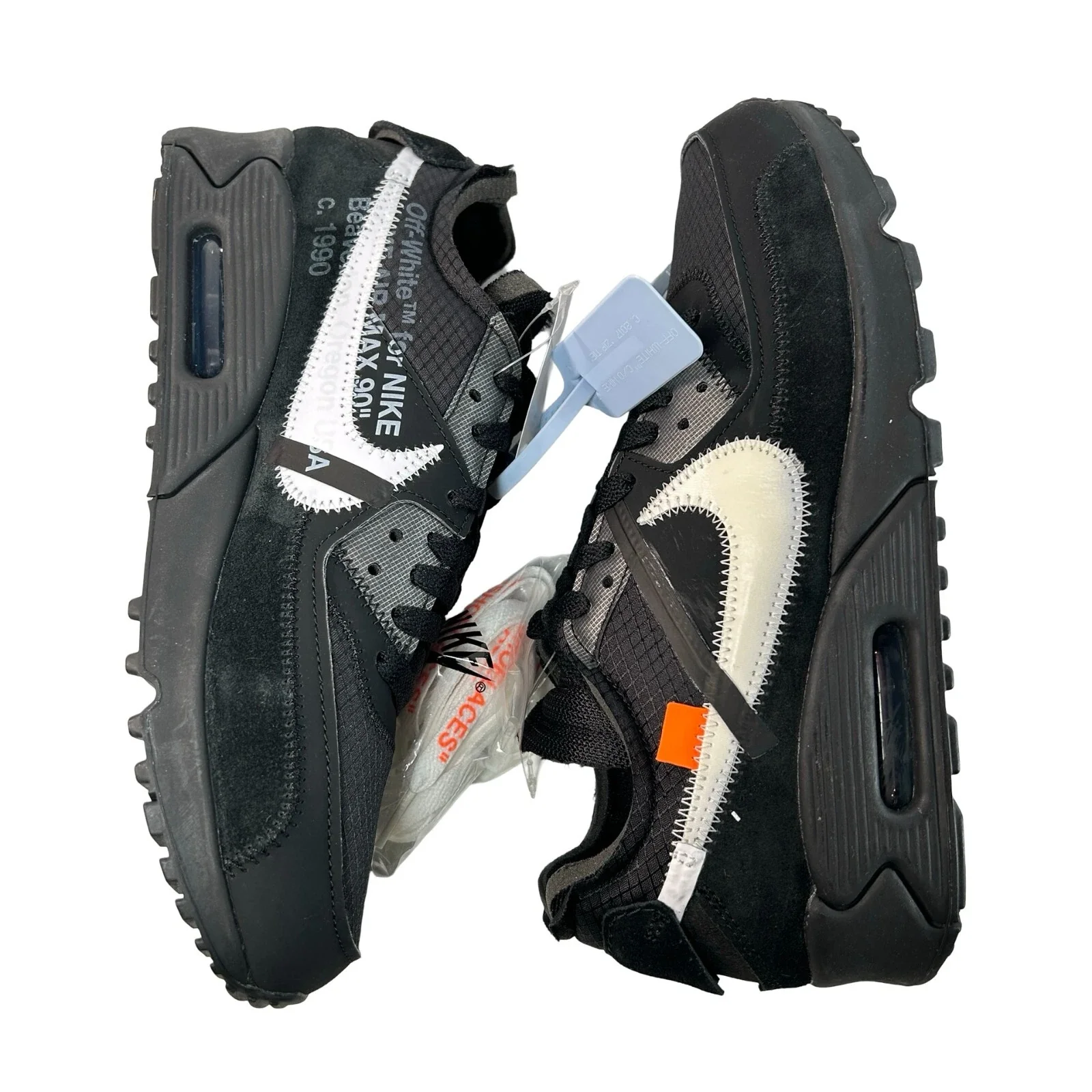 AA7293 001 Air Max 90 Off-White Black - 8 M (Swooshes Slightly Yellowing) - Image 5