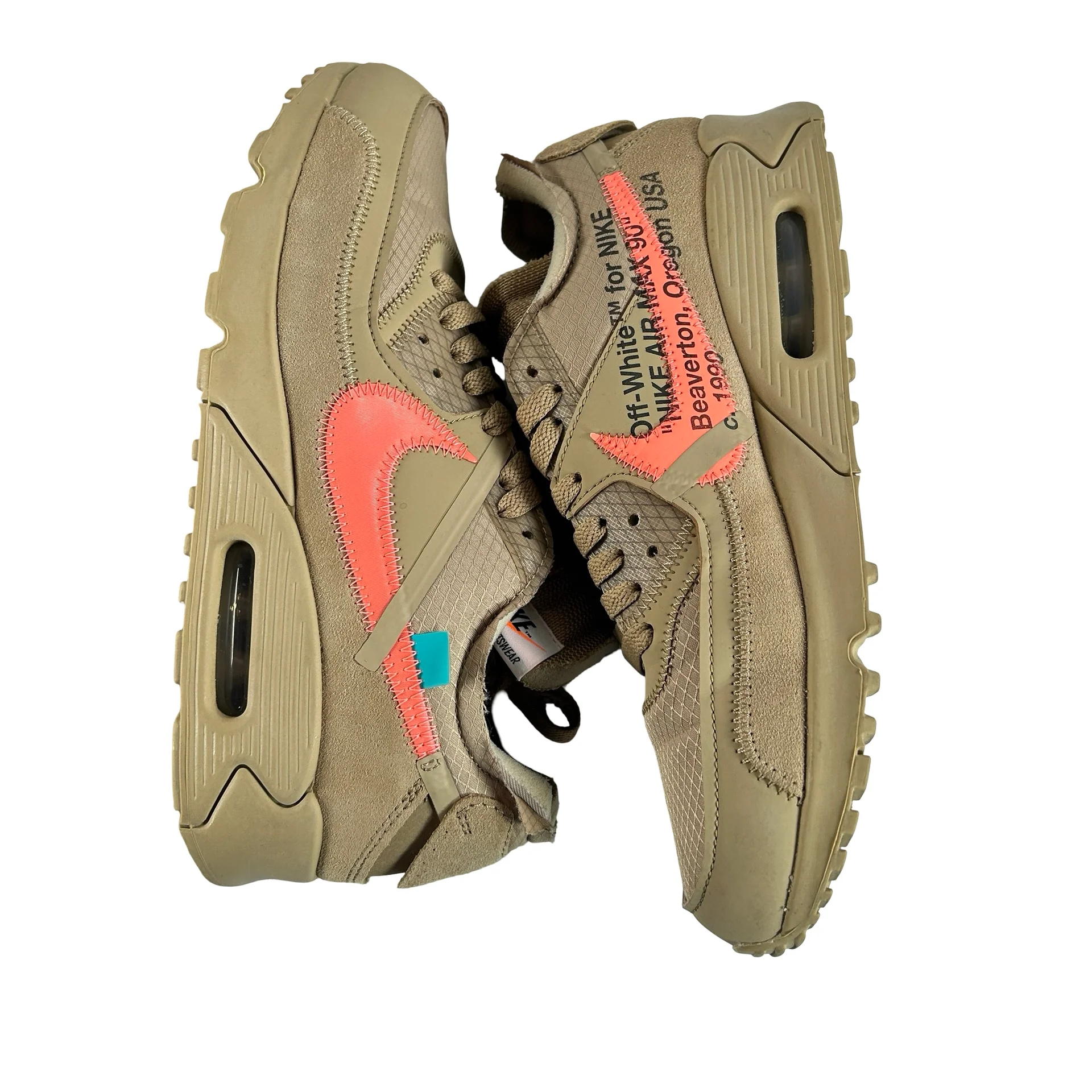 AA7293 200 Nike Air Max 90 Off-White Desert Ore [USED] - 8.5 M (Used2) - Image 4