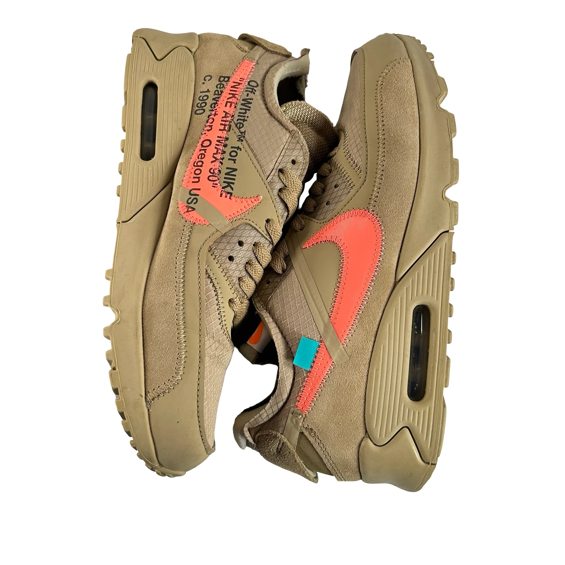 AA7293 200 Nike Air Max 90 Off-White Desert Ore [USED] - 8.5 M (Used2) - Image 5