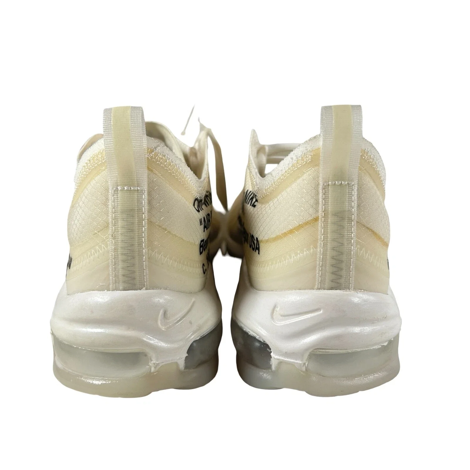 AJ4585 100 Nike Air Max 97 Off-White - 8.5 M (Yellowing) (Replace Box) - Image 3