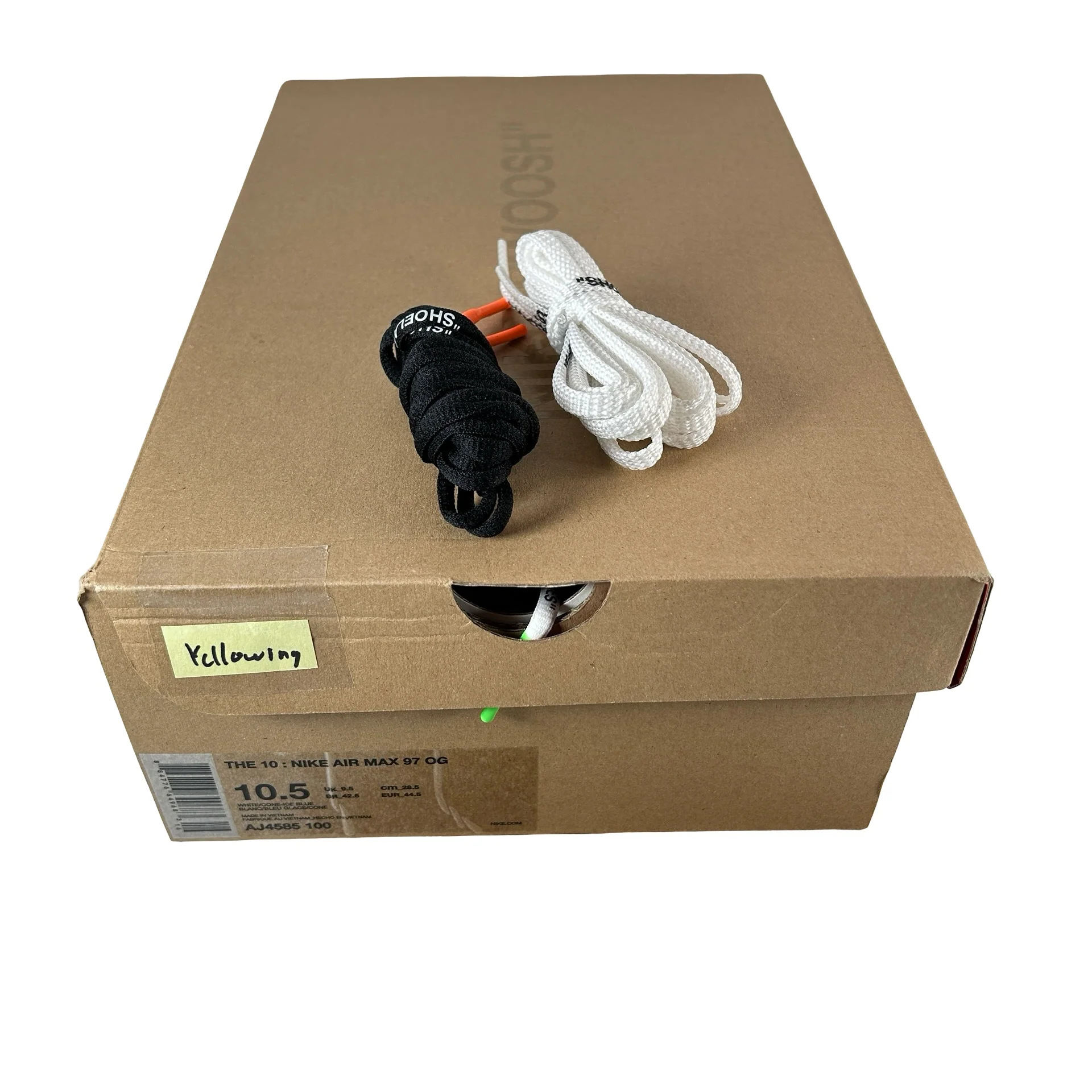 AJ4585 100 Nike Air Max 97 Off-White - 10.5 M (Yellowing) - Image 8