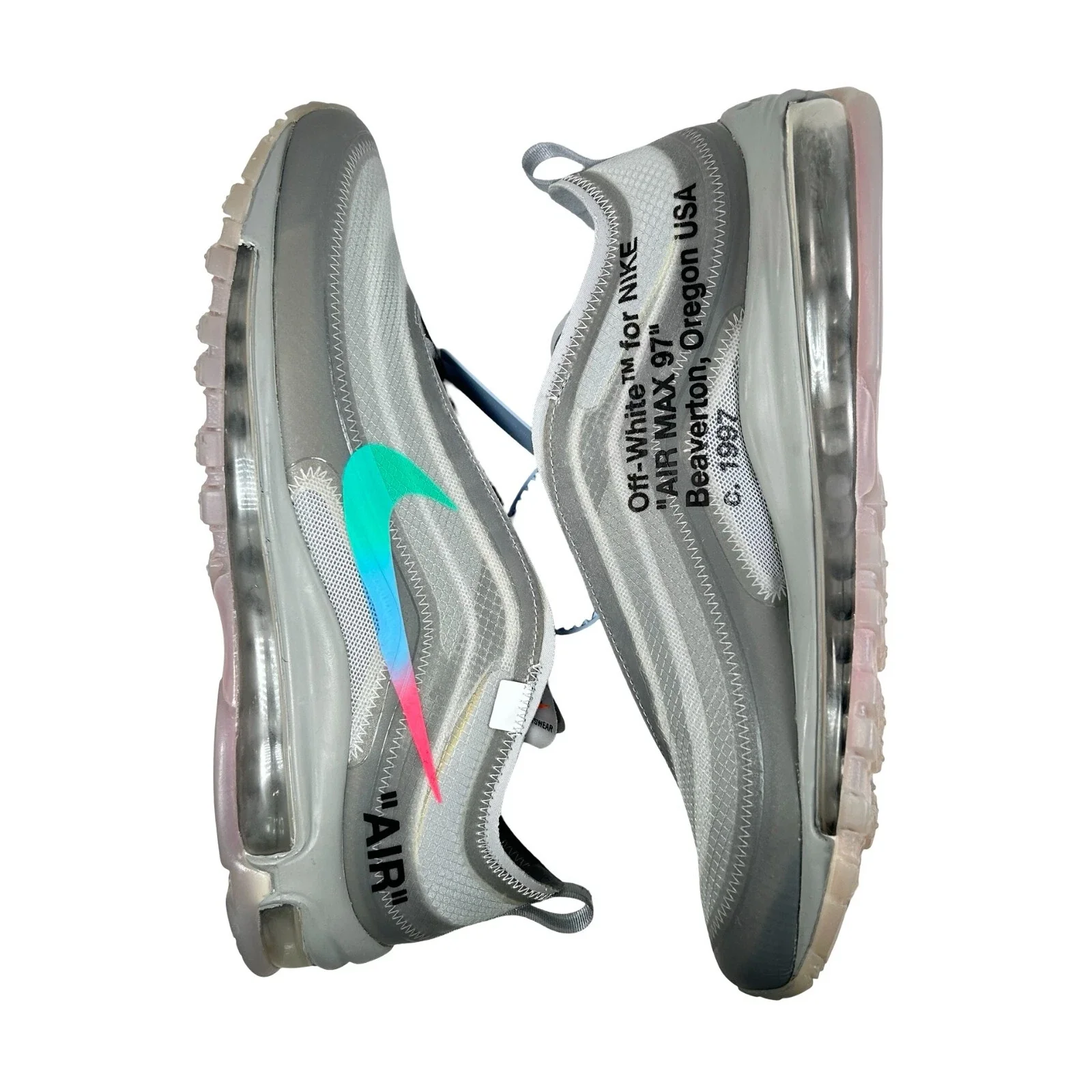 AJ4585 101 Nike Air Max 97 Off-White Menta - 8.5 M (Discoloration) (Replace Box) - Image 4