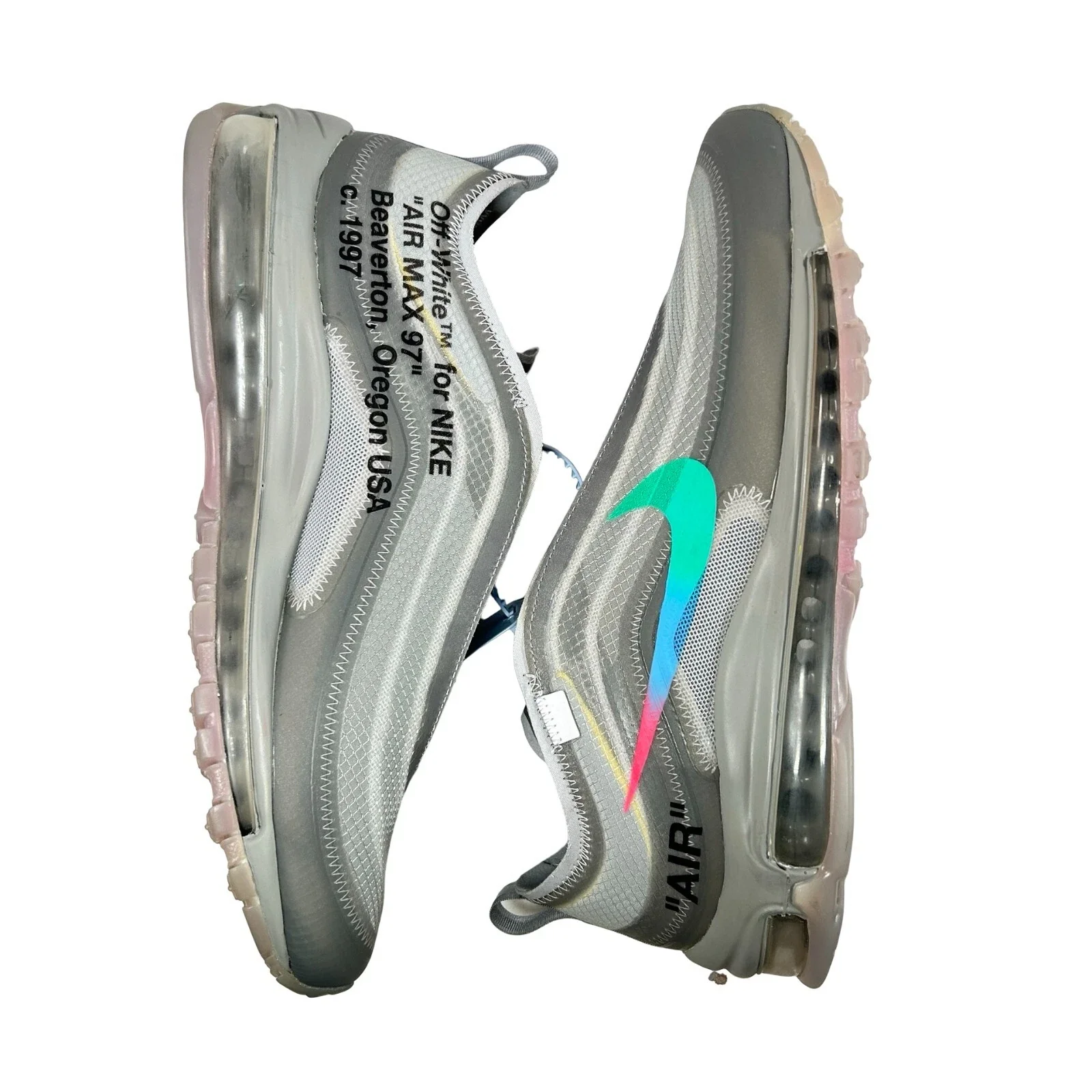 AJ4585 101 Nike Air Max 97 Off-White Menta - 8.5 M (Discoloration) (Replace Box) - Image 5