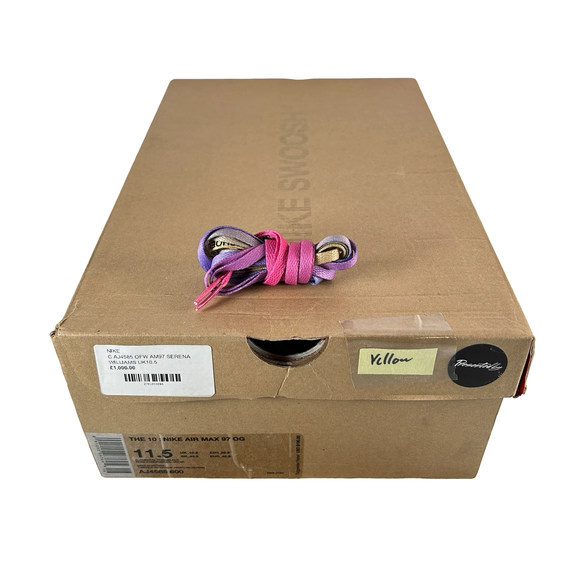 AJ4585 600 Nike Air Max 97 Off-White Elemental Rose Serena Queen - 11.5 M (Yellowing) - Image 7