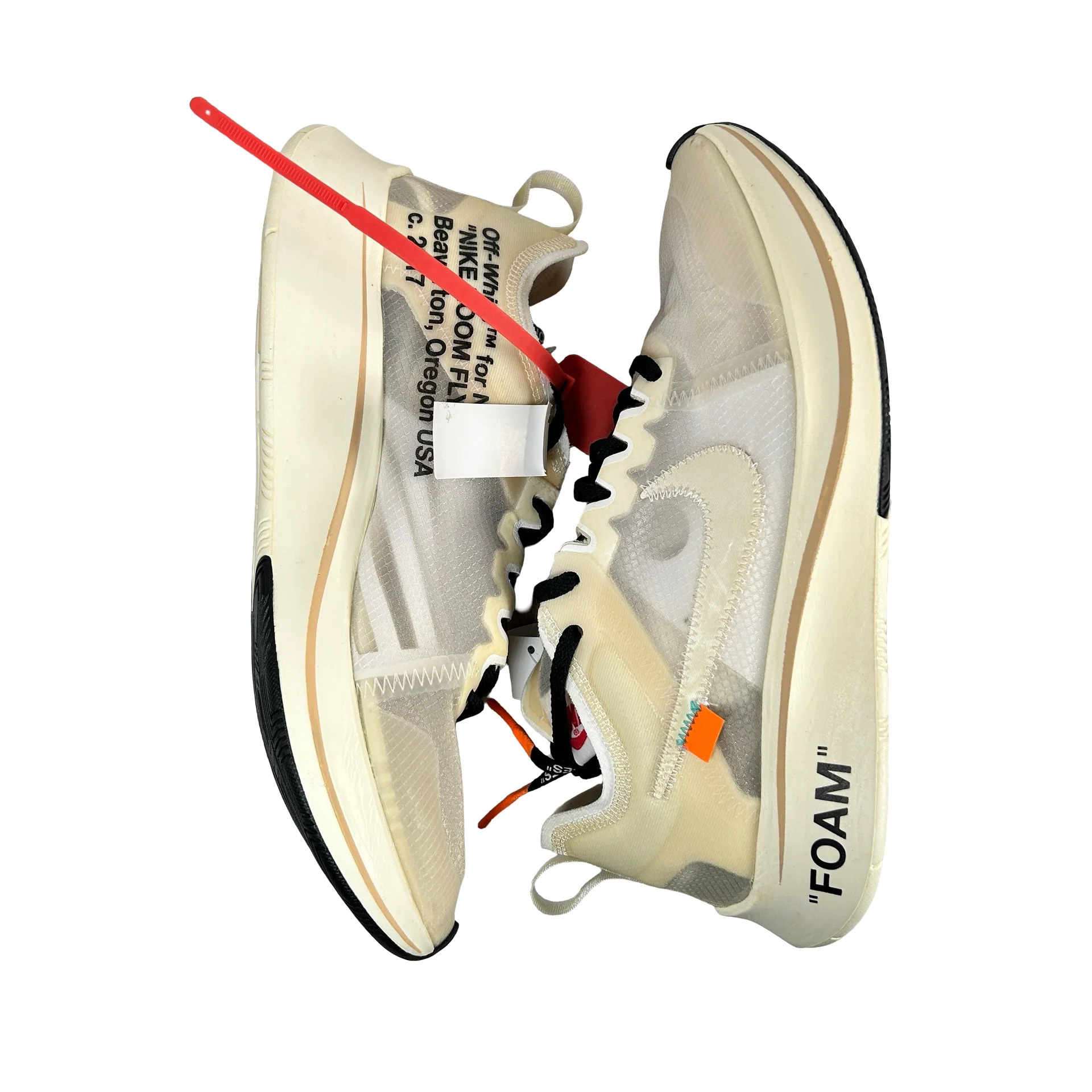AJ4588 100 Nike Zoom Fly Off-White - 9 M (Yellowing) - Image 5