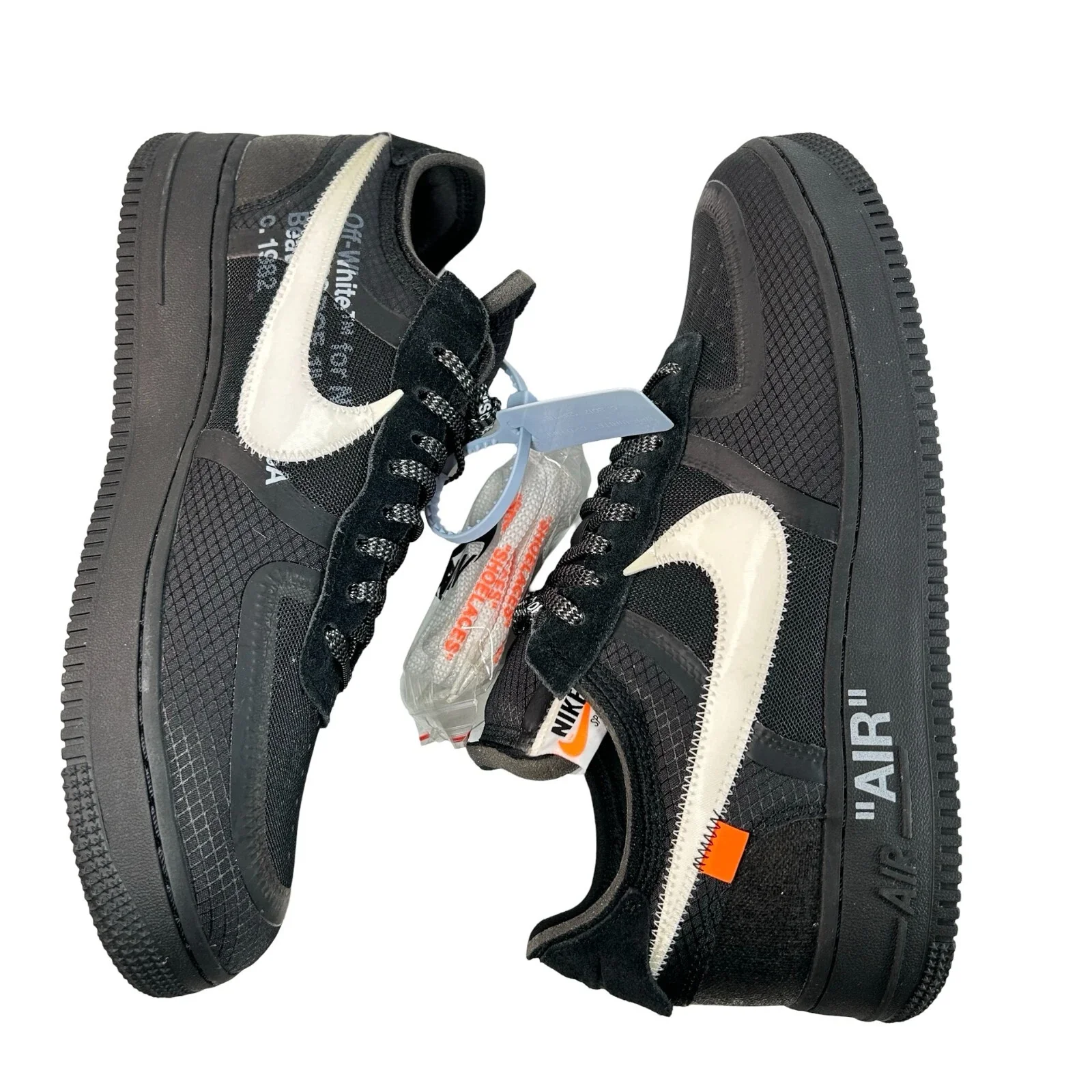 AO4606 001 Nike Air Force 1 Low Off-White Black White - 11.5 M (Swooshes Slightly Yellowing) - Image 5