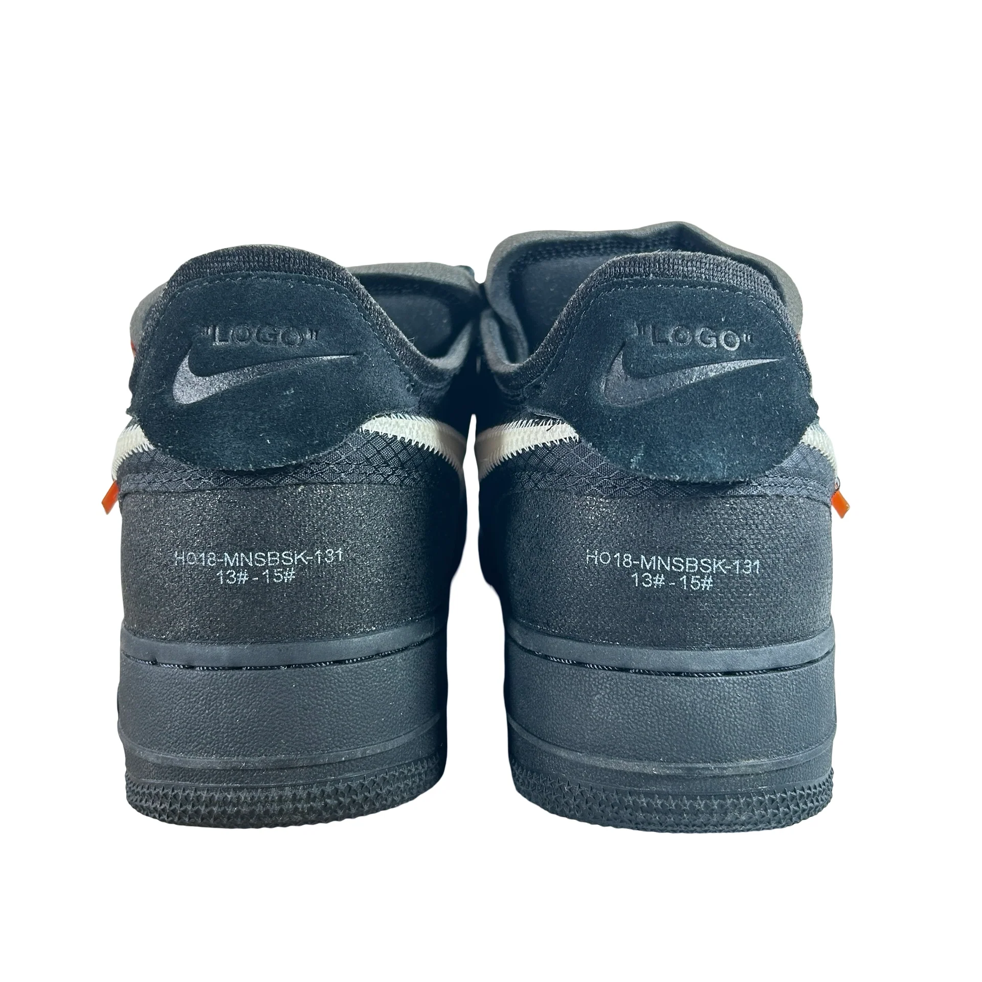 AO4606 001 Nike Air Force 1 Low Off-White Black White - 13 M (Swooshes Slightly Yellowing) (Damaged Box) - Image 3