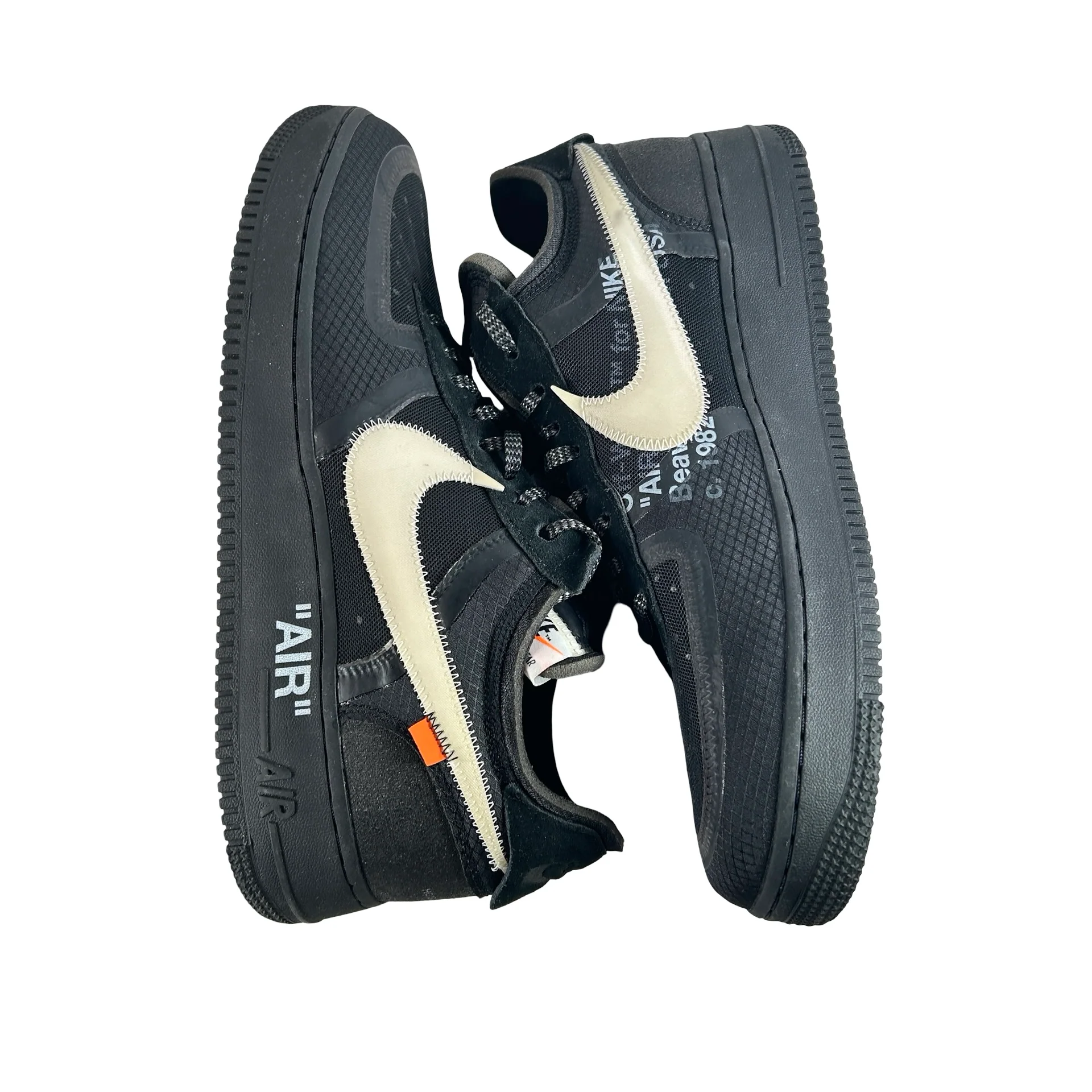 AO4606 001 Nike Air Force 1 Low Off-White Black White - 13 M (Swooshes Slightly Yellowing) (Damaged Box) - Image 4