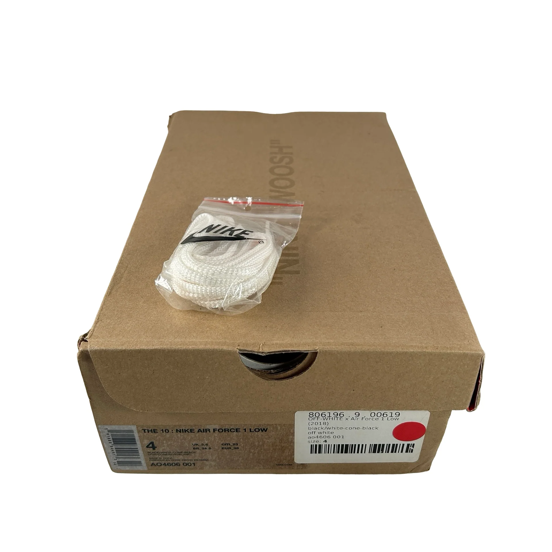 AO4606 001 Nike Air Force 1 Low Off-White Black White [USED] - 4 M (Used) - Image 7