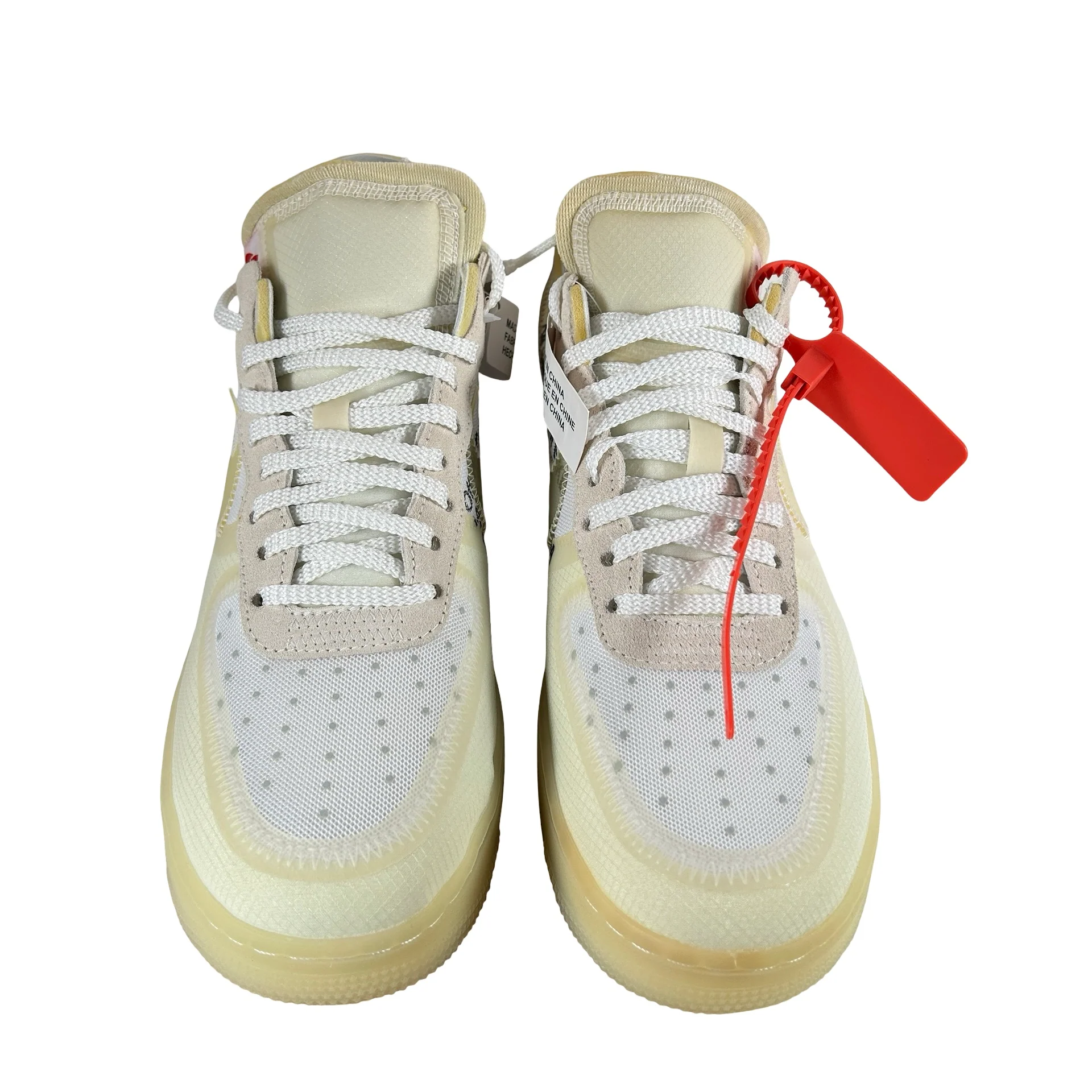 AO4606 100 Nike Air Force 1 Low Off-White - 10 M (Yellowing) - Image 2