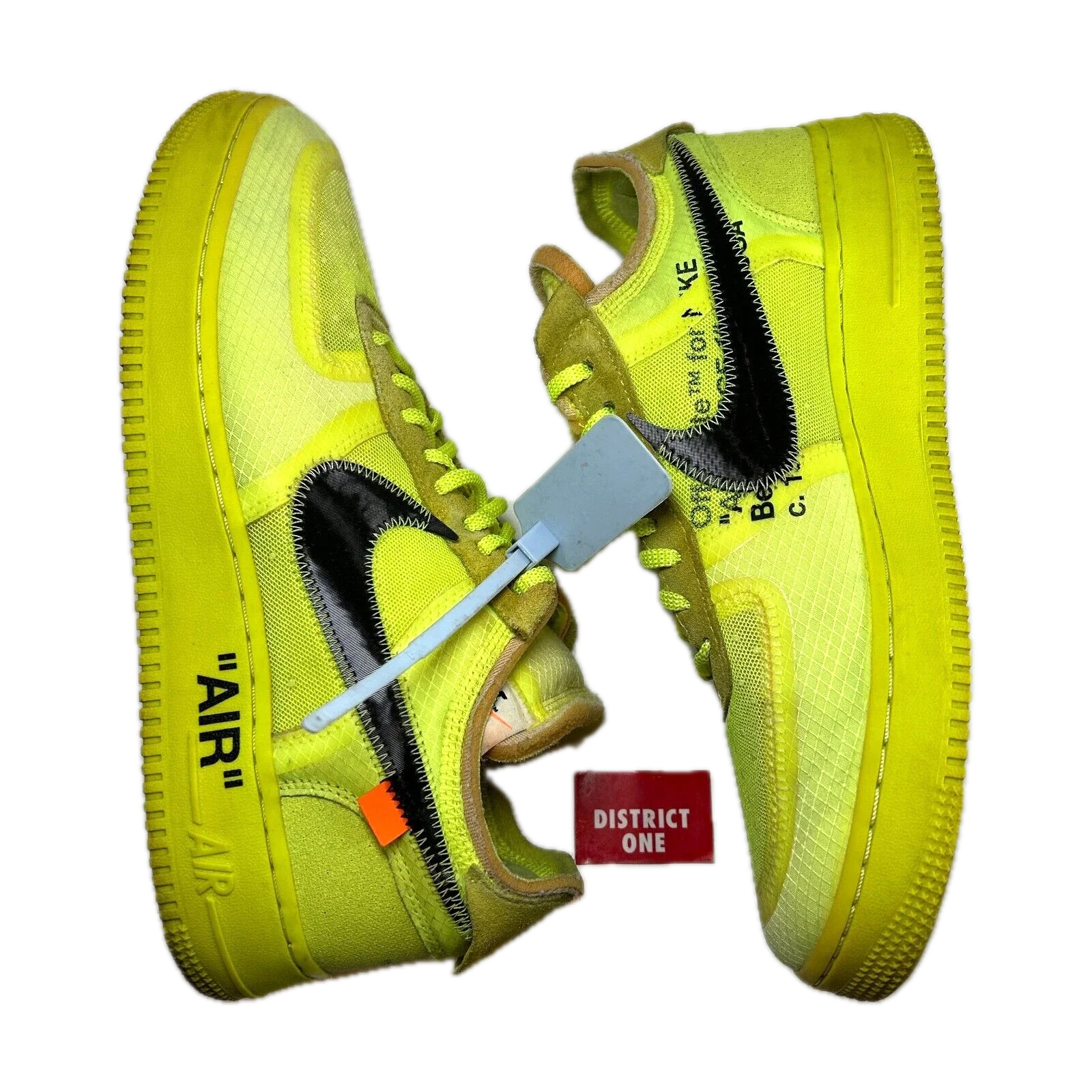AO4606 700 Nike Air Force 1 Low Off-White Volt [USED] - 10.5 M (Used) (Replace Box) - Image 4