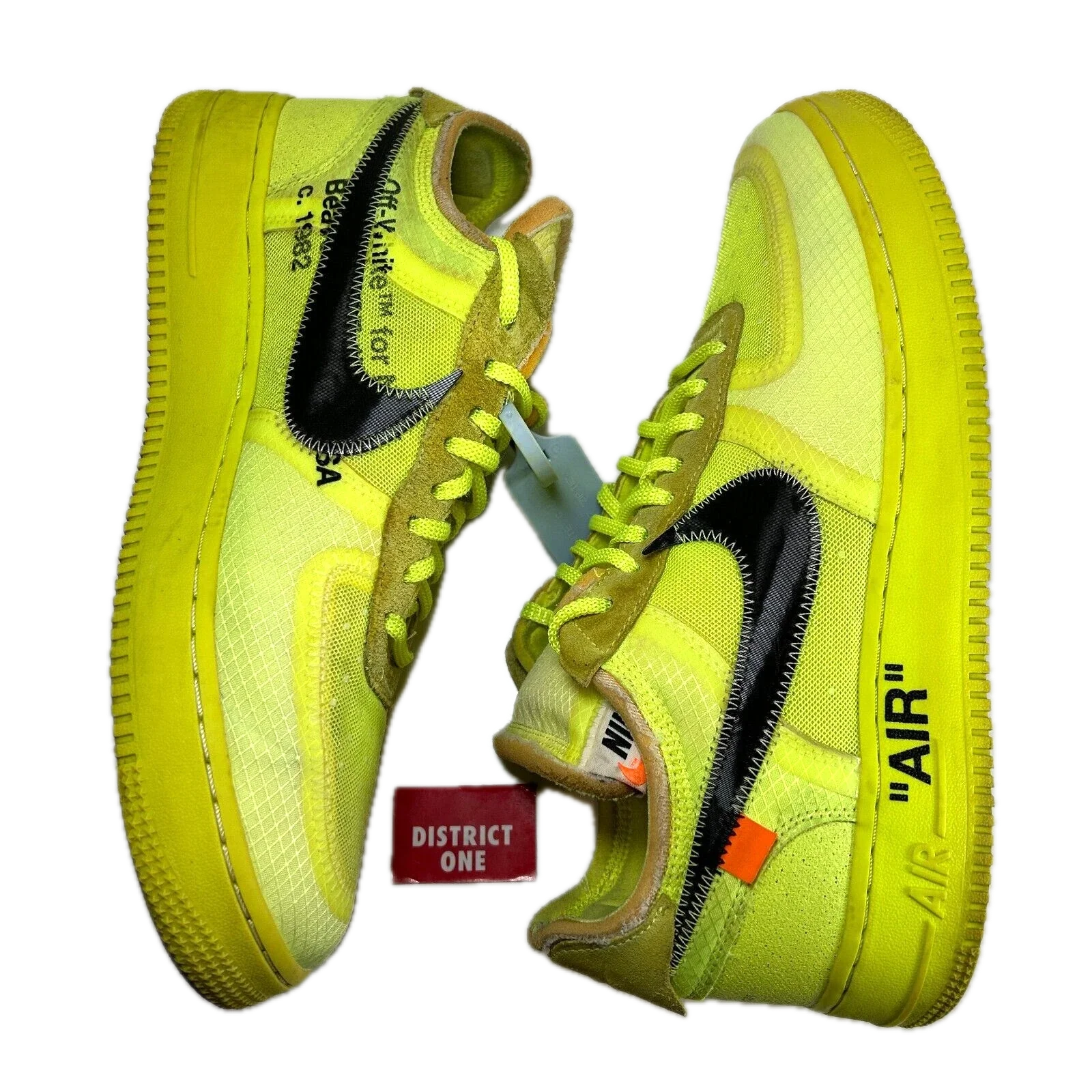 AO4606 700 Nike Air Force 1 Low Off-White Volt [USED] - 10.5 M (Used) (Replace Box) - Image 5