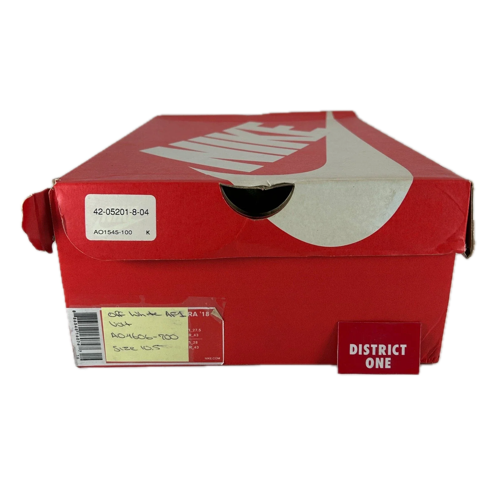 AO4606 700 Nike Air Force 1 Low Off-White Volt [USED] - 10.5 M (Used) (Replace Box) - Image 7