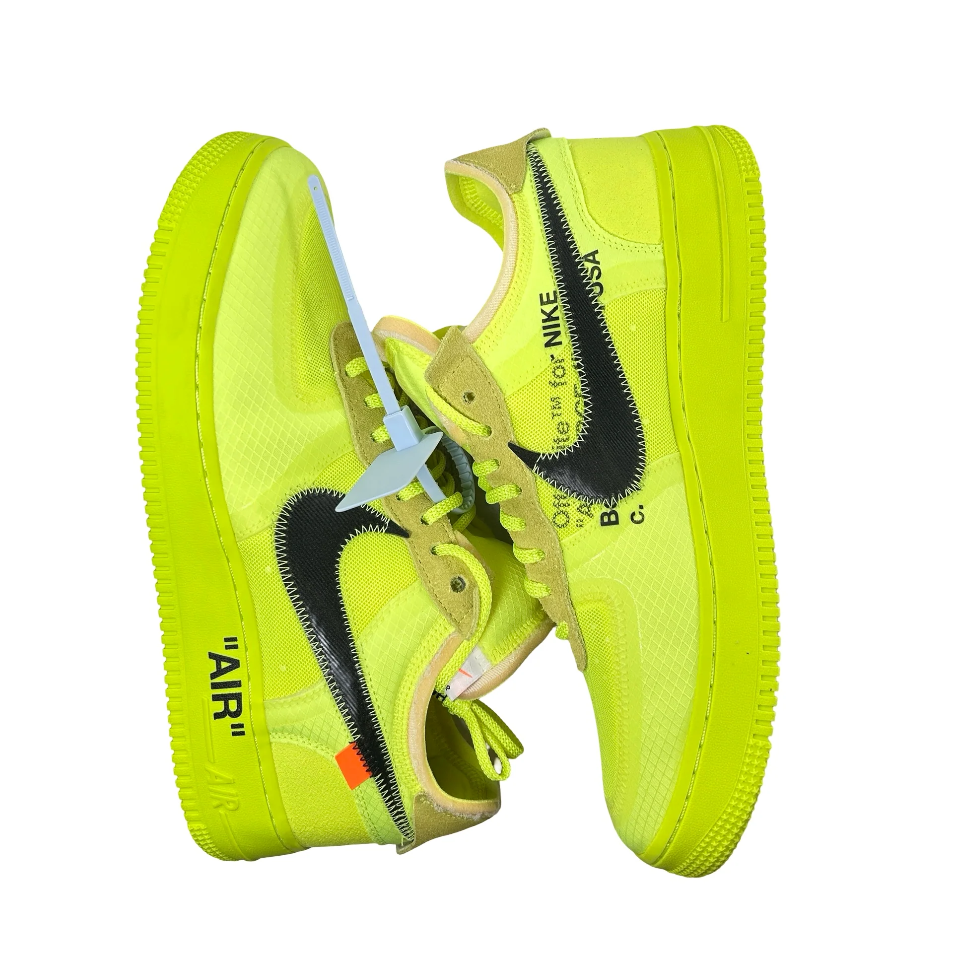 AO4606 700 Nike Air Force 1 Low Off-White Volt [USED] - 10.5 M (VNDS) (Replace Box) - Image 4