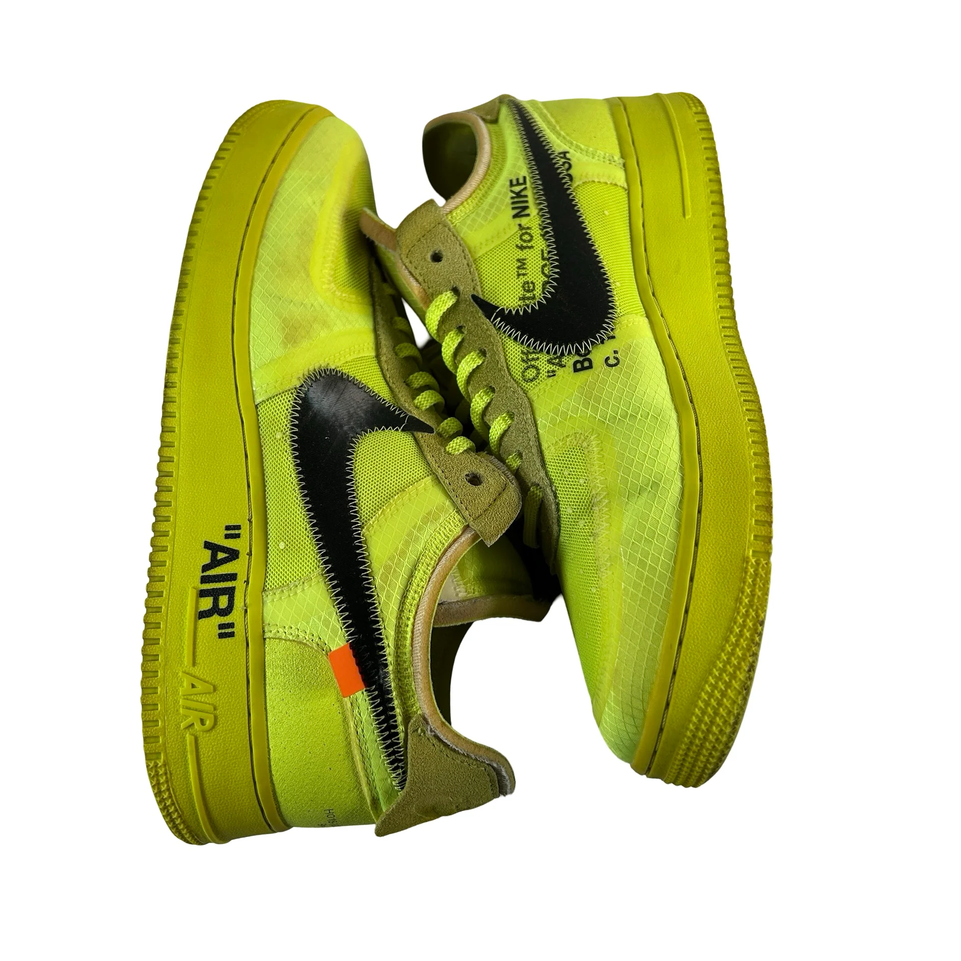 AO4606 700 Nike Air Force 1 Low Off-White Volt [USED] - 10 M (Used) - Image 4