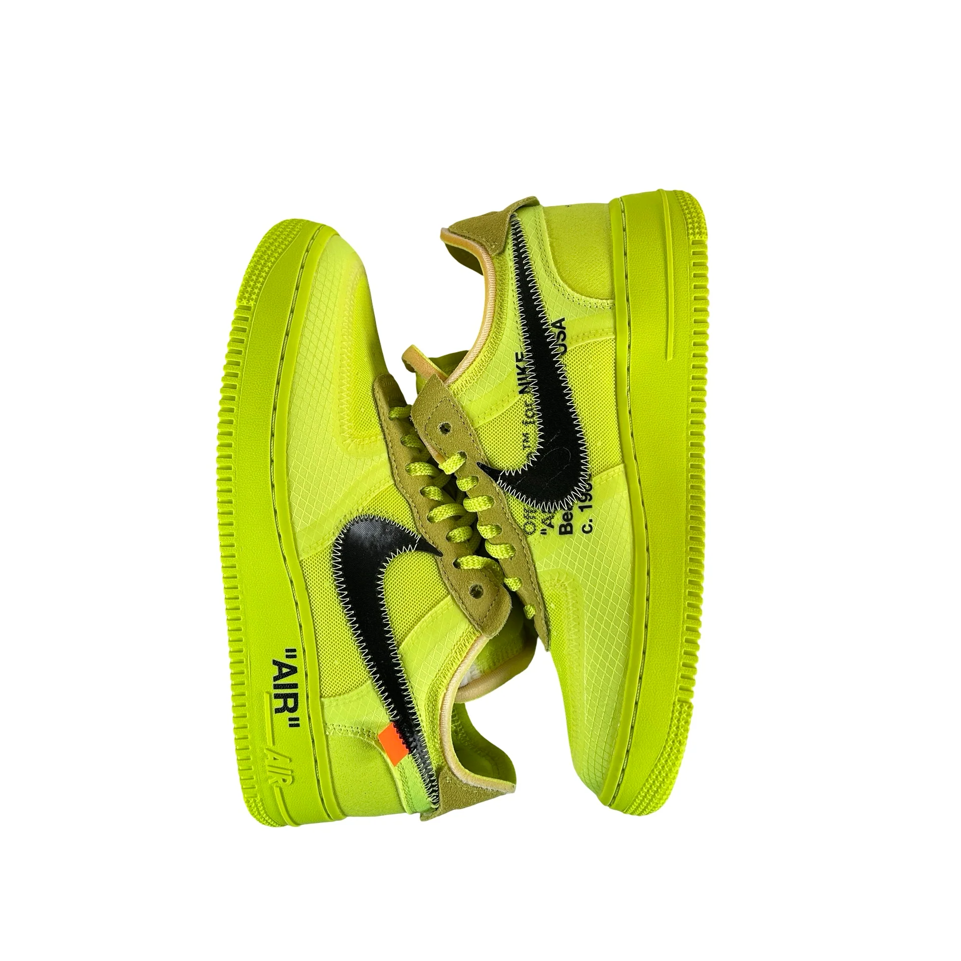 AO4606 700 Nike Air Force 1 Low Off-White Volt [USED] - 6.5 M (VNDS) - Image 4