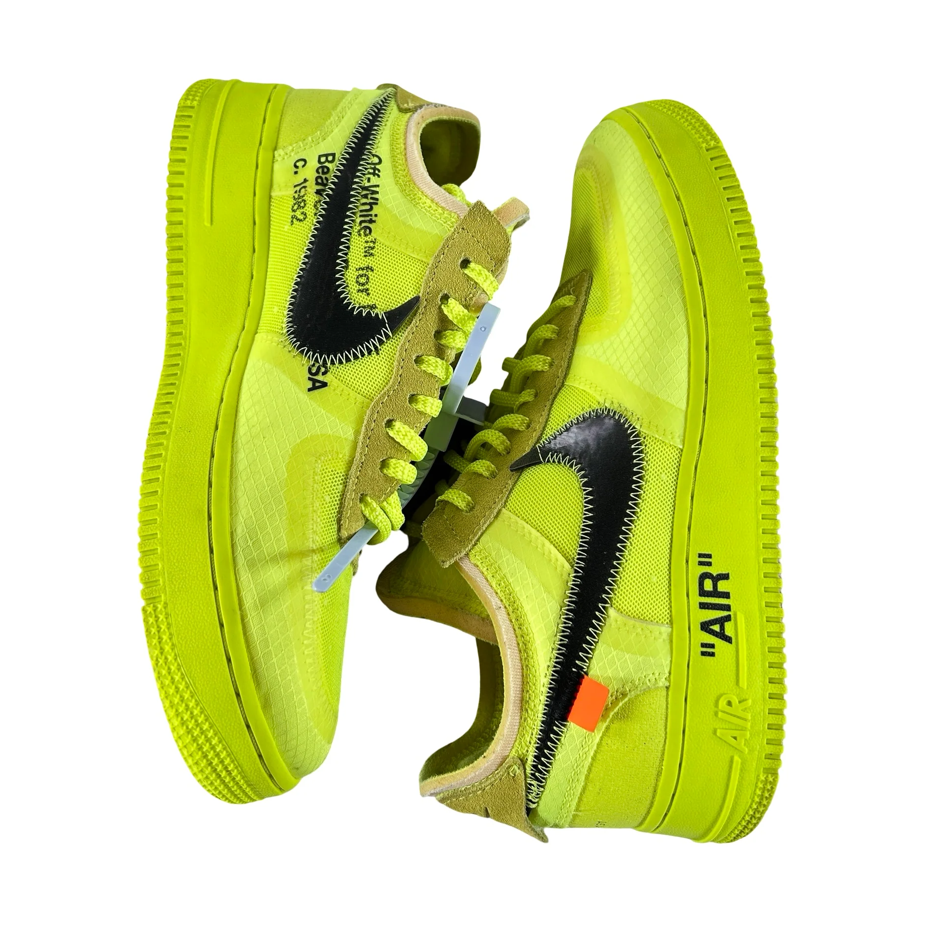 AO4606 700 Nike Air Force 1 Low Off-White Volt [USED] - 7.5 M (Used2) - Image 5