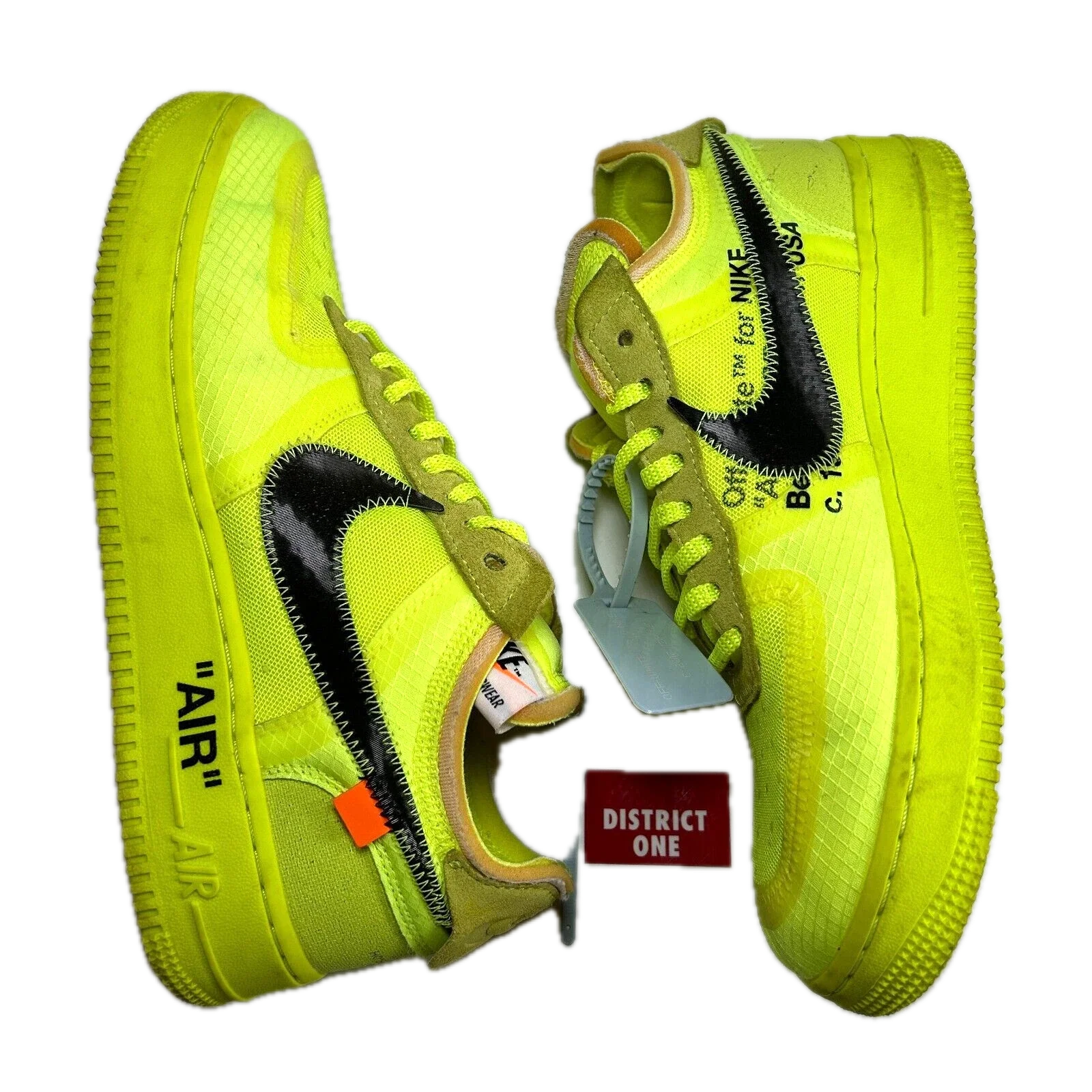 AO4606 700 Nike Air Force 1 Low Off-White Volt [USED] - 8 M (Used) - Image 4