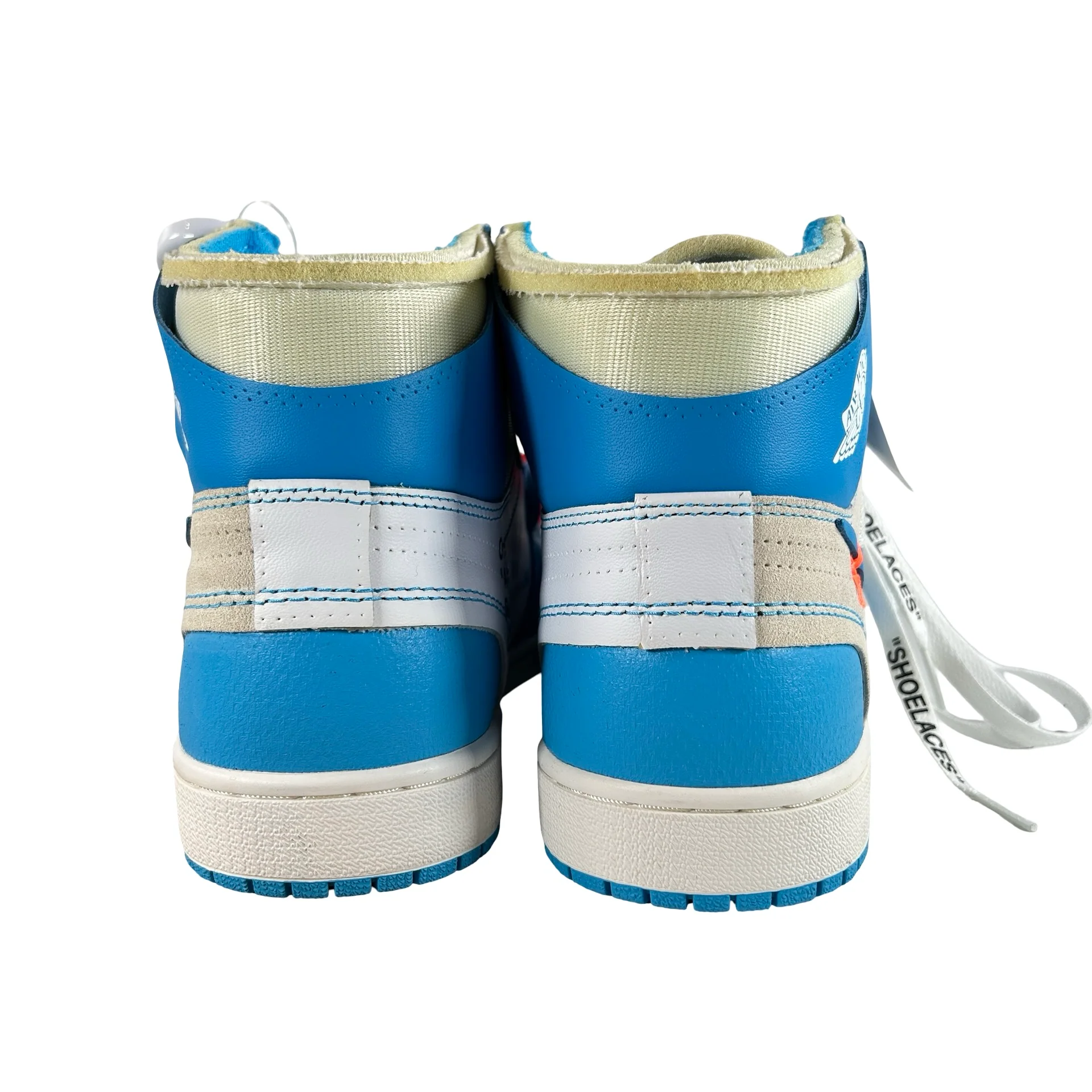 AQ0818 148 Air Jordan 1 Retro High Off-White University Blue - 10.5 M (Yellowing) - Image 3