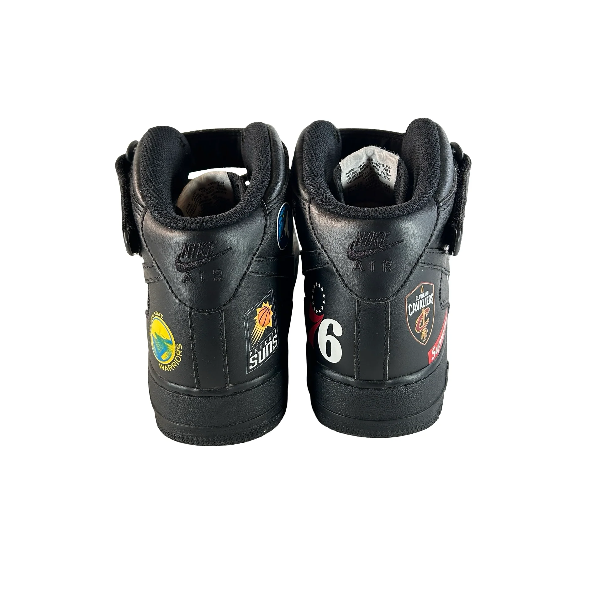 AQ8017 001 Nike Air Force 1 Mid Supreme NBA Black [USED] - 10 M (Used) (No Box) - Image 3