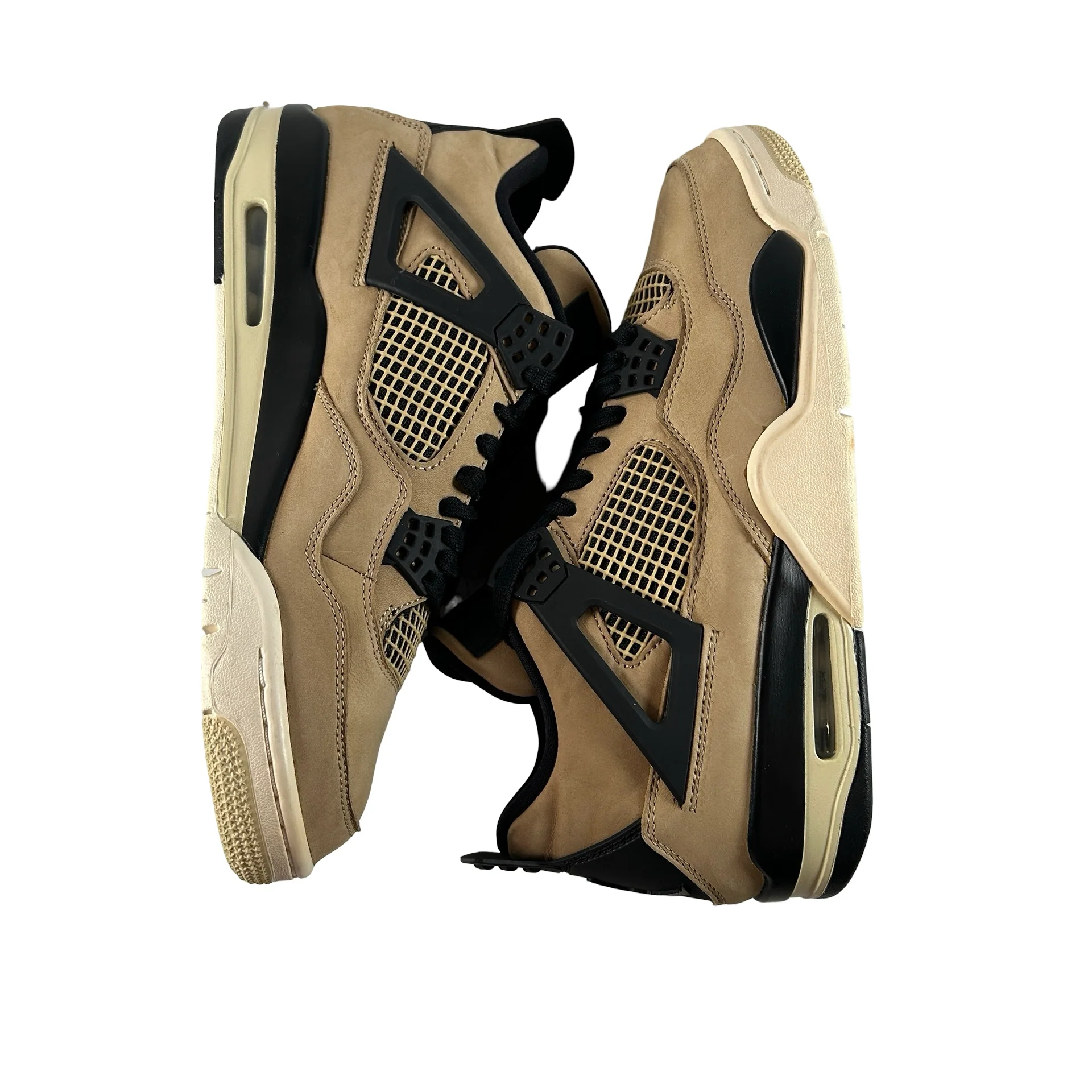 AQ9129 200 Jordan 4 Retro Fossil (Women's) [USED] - 11.5 W (Used) - Image 4