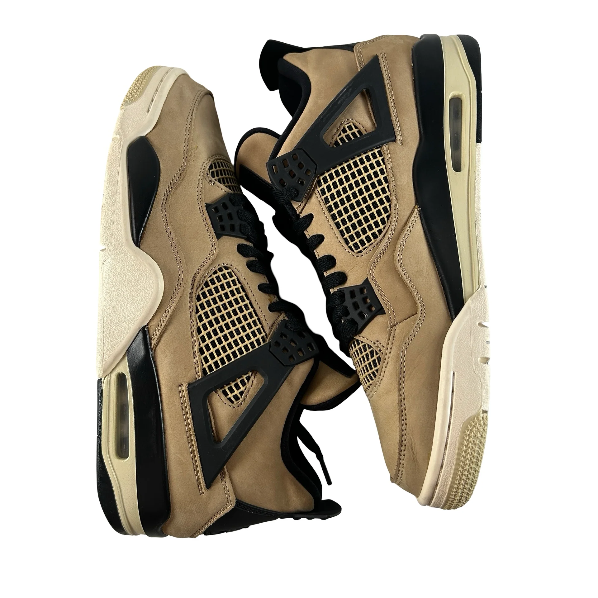 AQ9129 200 Jordan 4 Retro Fossil (Women's) [USED] - 11.5 W (Used) - Image 5
