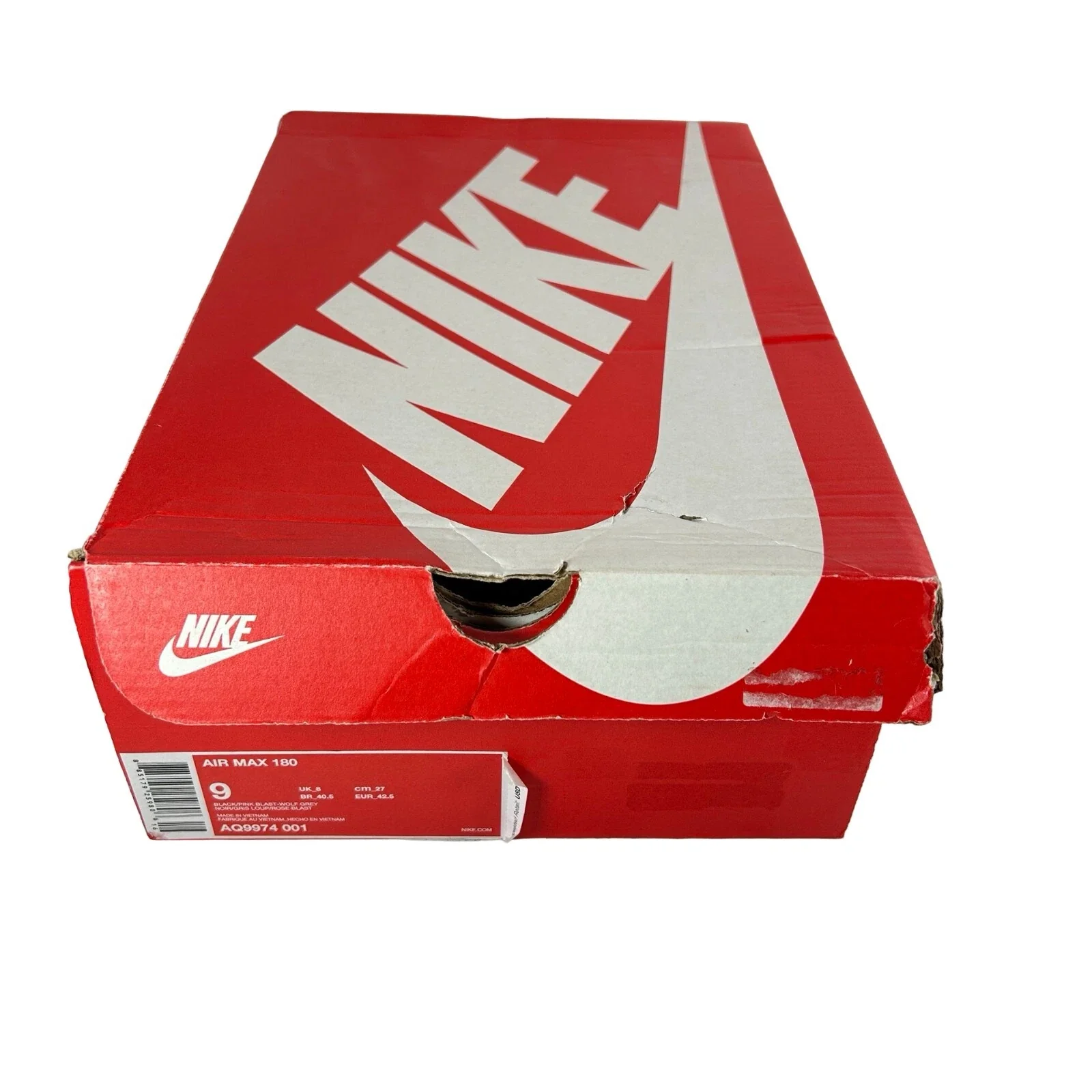 AQ9974 001 Nike Air Max 180 Black Pink Blast [USED] - 9 M (Used) - Image 7