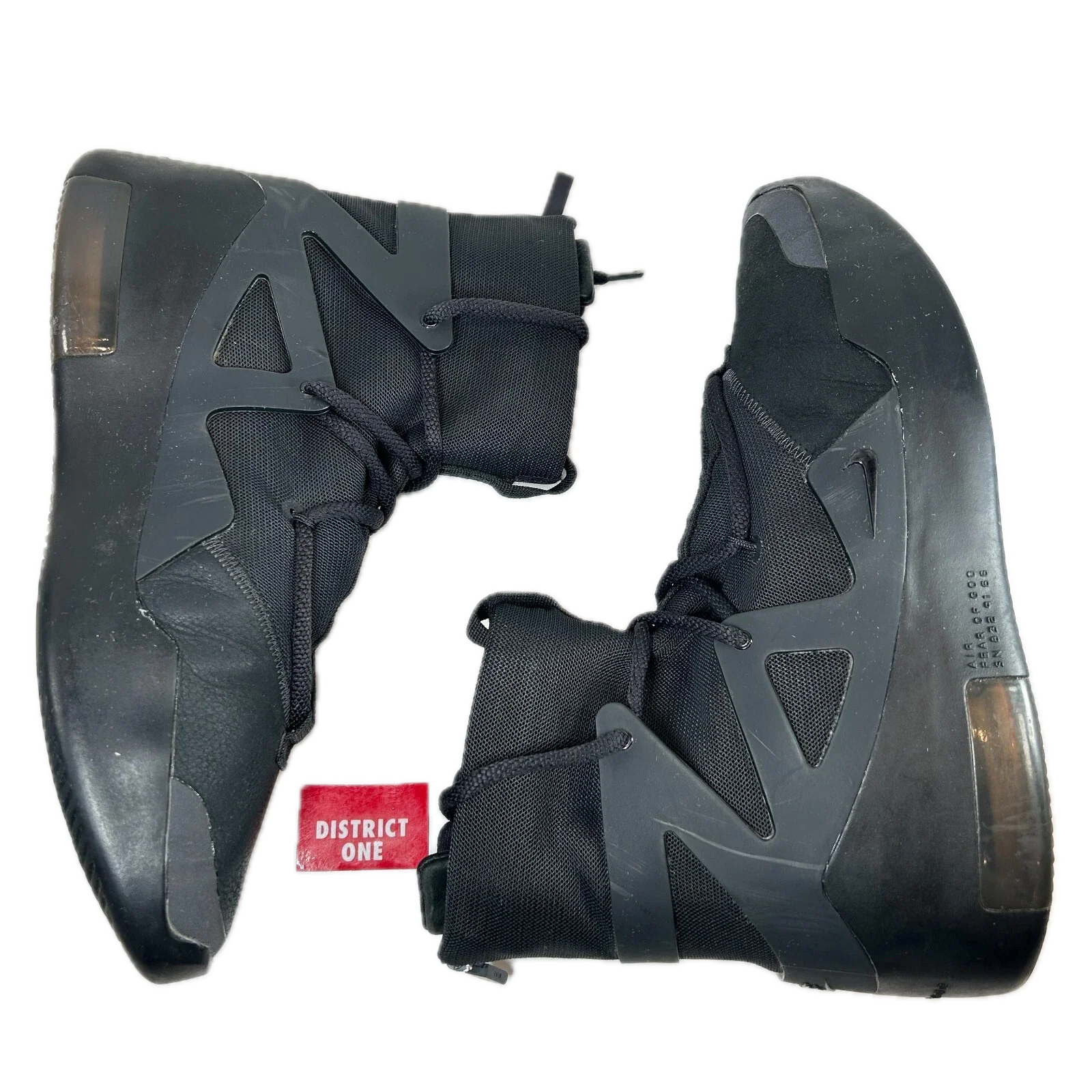 AR4237 005 Nike Air Fear of God 1 Triple Black [USED] - 9.5 M (Used) - Image 5