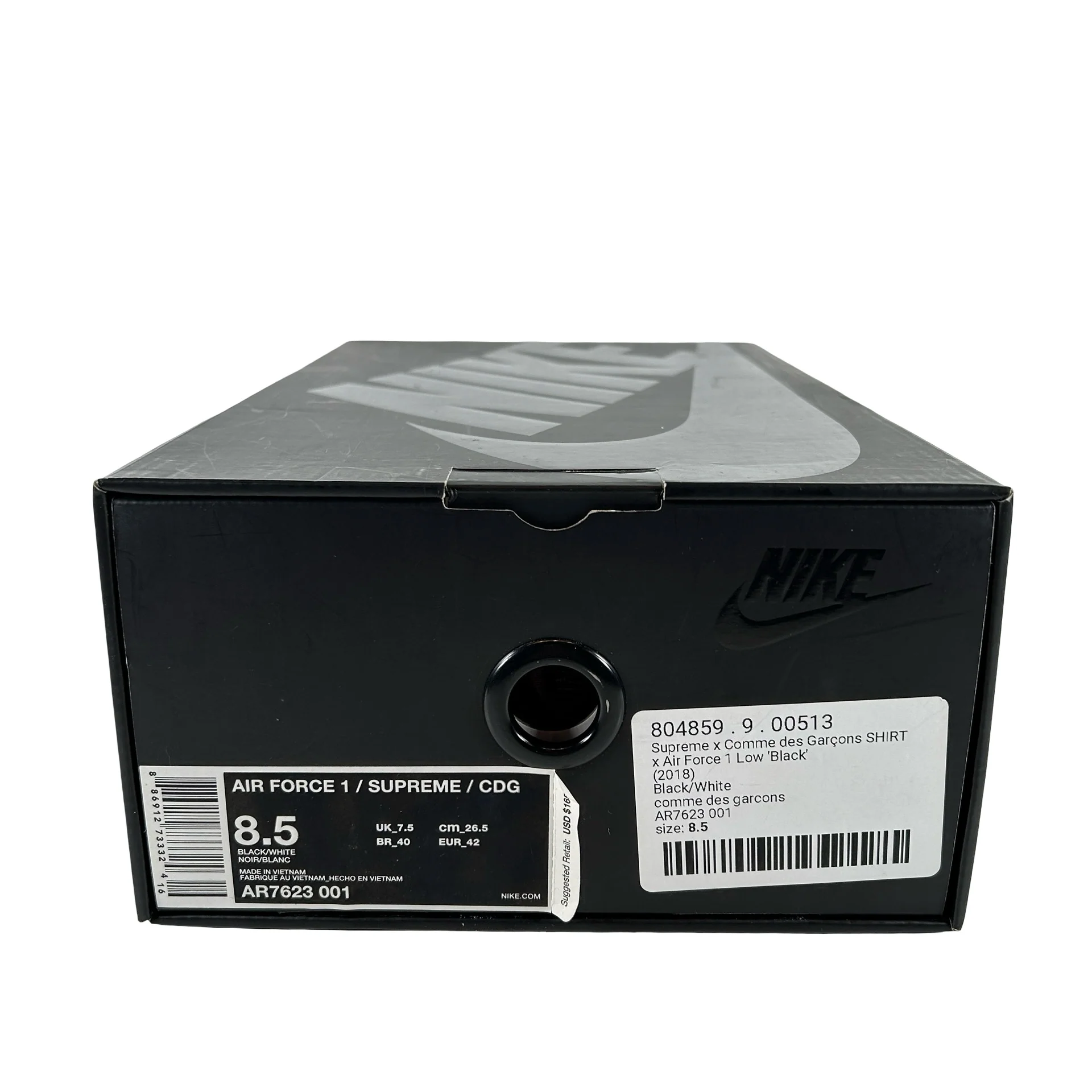 AR7623 001 Nike Air Force 1 Low Supreme x Comme des Garcons (2018) [USED] - 8.5 M (Used) - Image 7