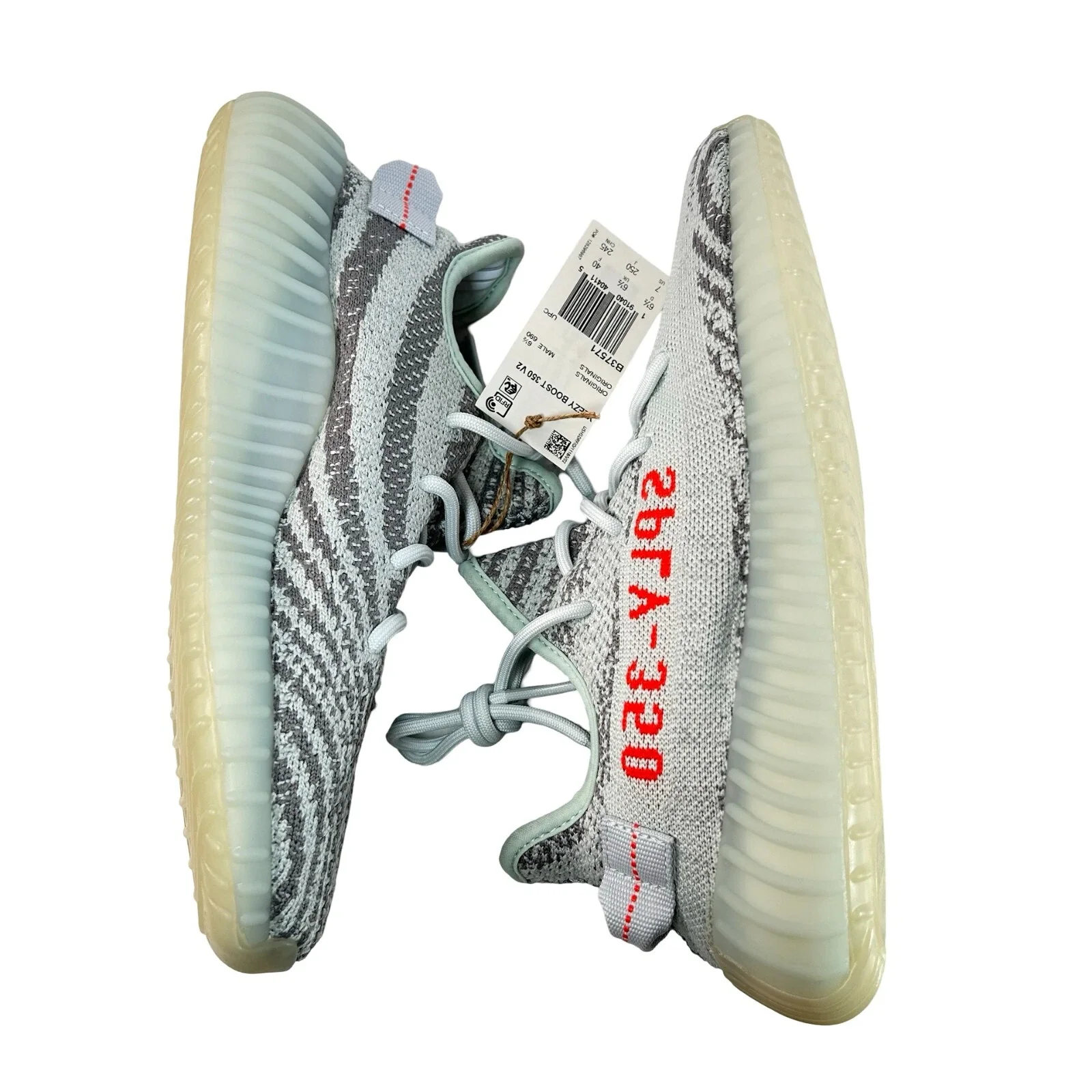 B37571 adidas Yeezy Boost 350 V2 Blue Tint - 7 M (Soles Yellowing) - Image 5