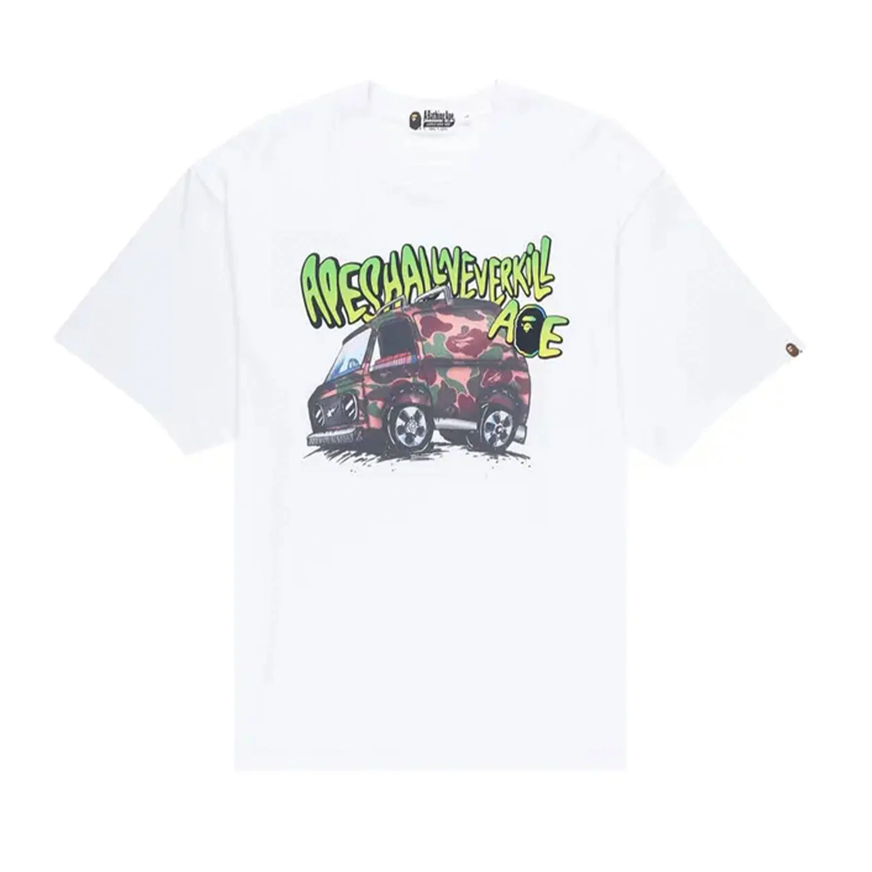 BAPE Car Graphic T-Shirt 'White' [USED] - M (Used)