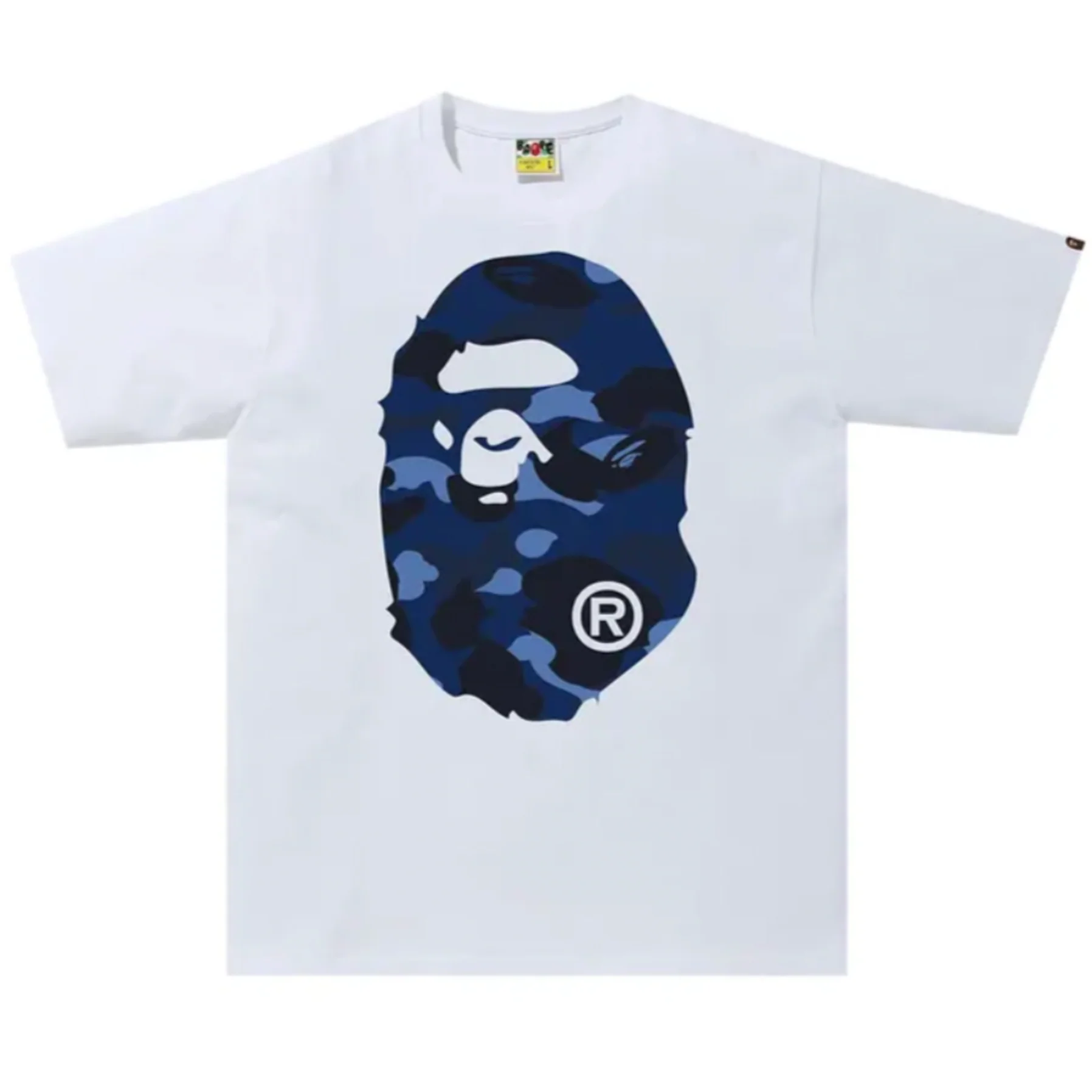 BAPE Color Camo Big Ape Head Tee 'White/Blue'