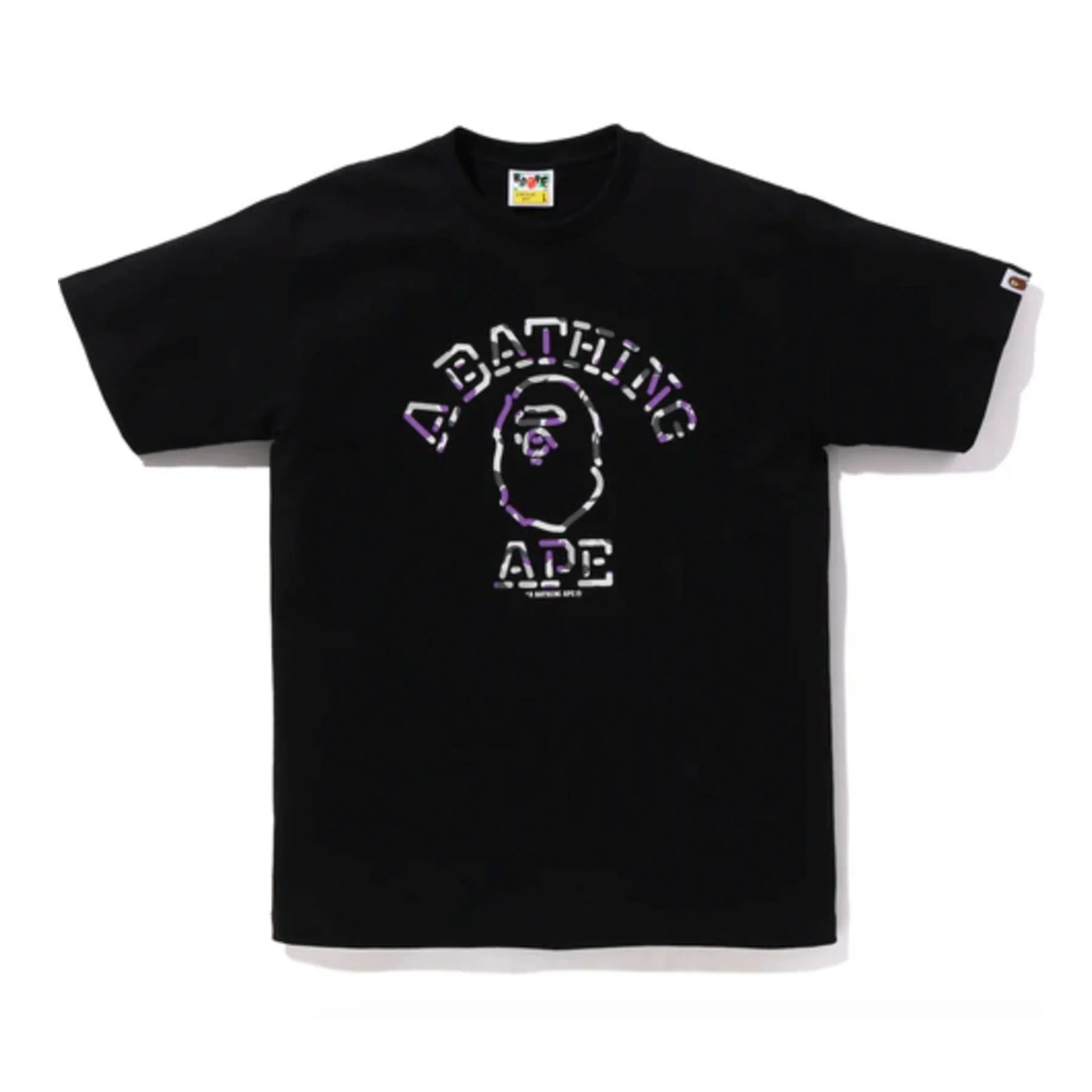 BAPE Color Camo College Tee Purple Camo NYC SOHO [USED] - 2XL (Used)