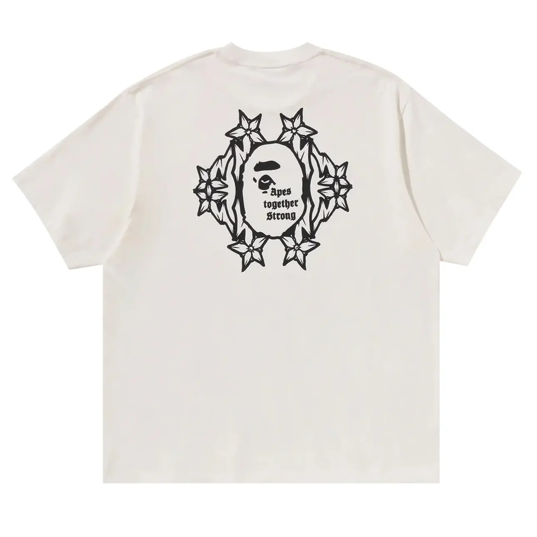 BAPE Gothic Logo Relaxed Fit Tee 'Ivory' - Image 2