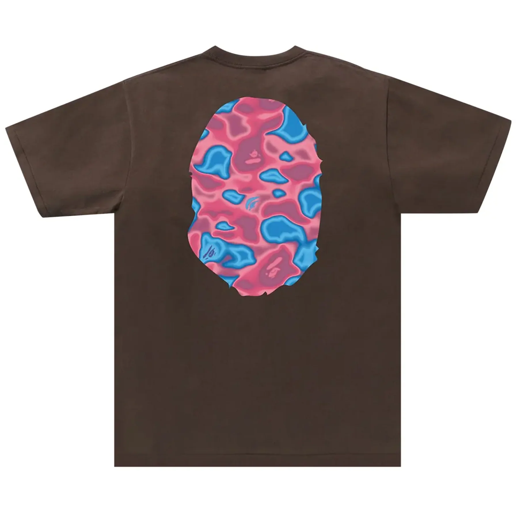 BAPE Liquid Camo Big Ape Head Tee Brown [USED] - L (Used) - Image 2