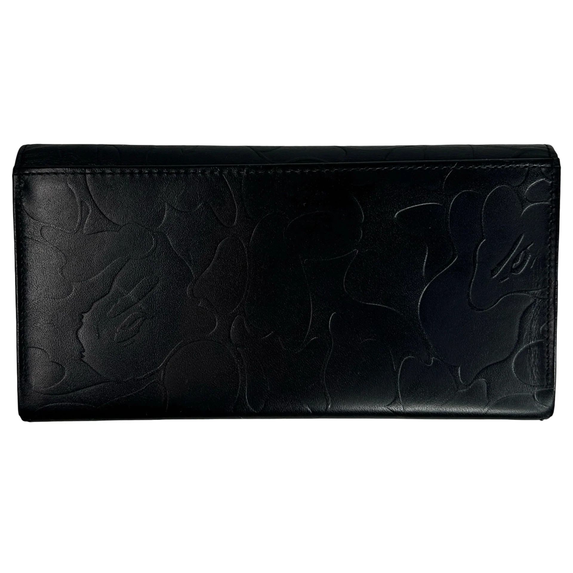 BAPE Solid Abc Leather Long Wallet Wallet Black [USED] - OS (Used) - Image 2