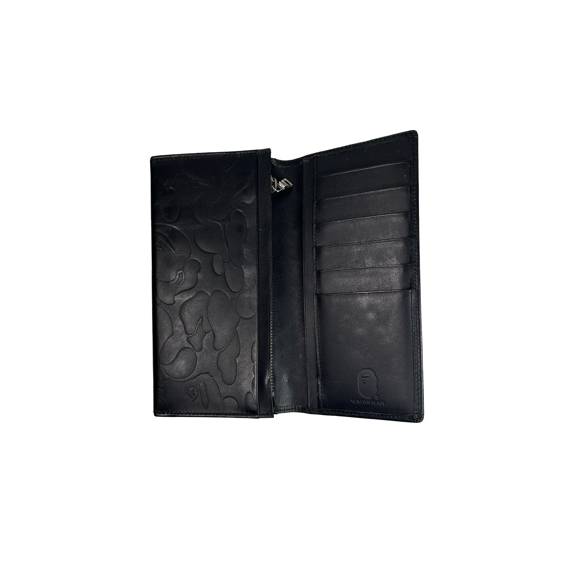 BAPE Solid Abc Leather Long Wallet Wallet Black [USED] - OS (Used) - Image 3