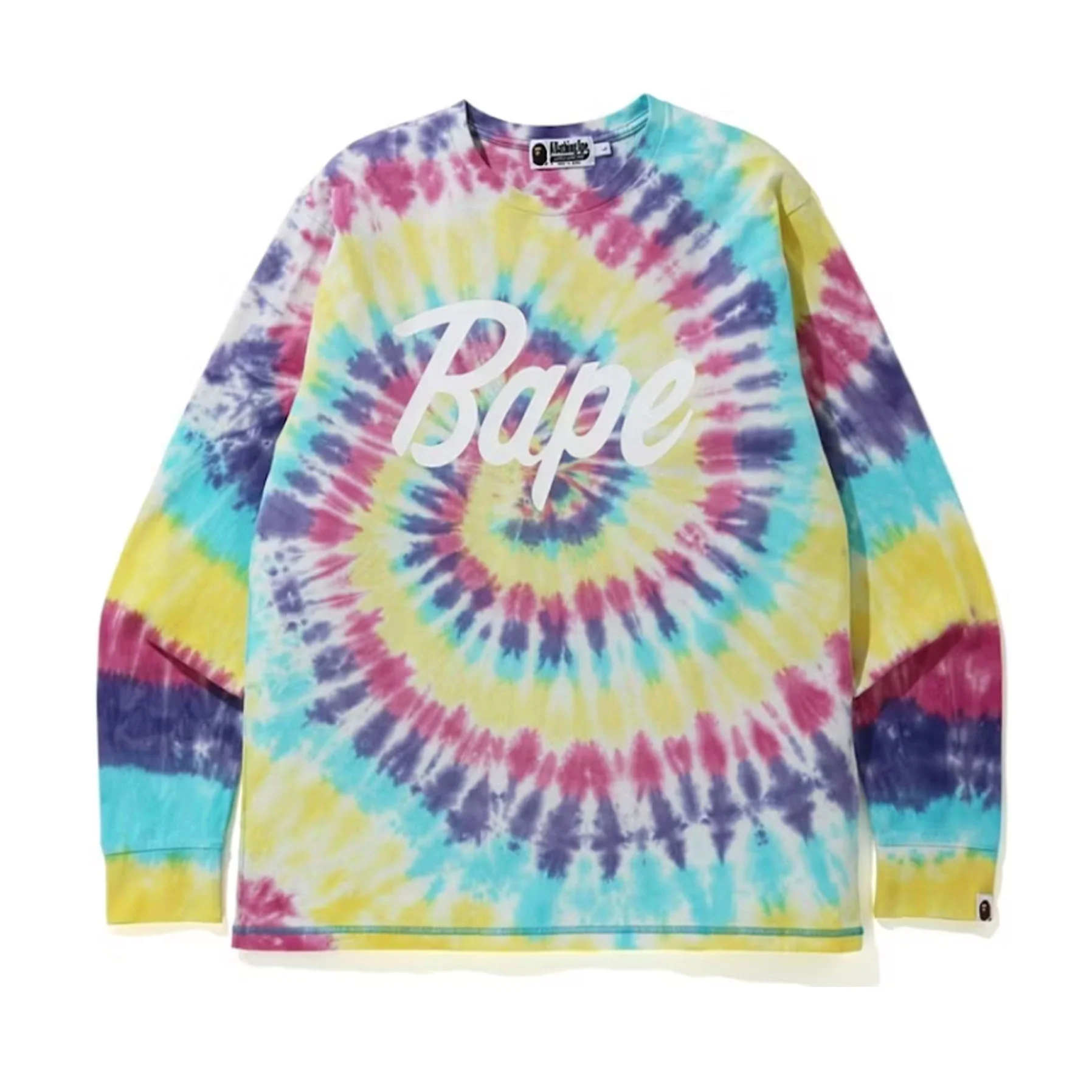 BAPE Tie Dye L/S TeeMulti [USED] - 3XL (Used) - Image 2