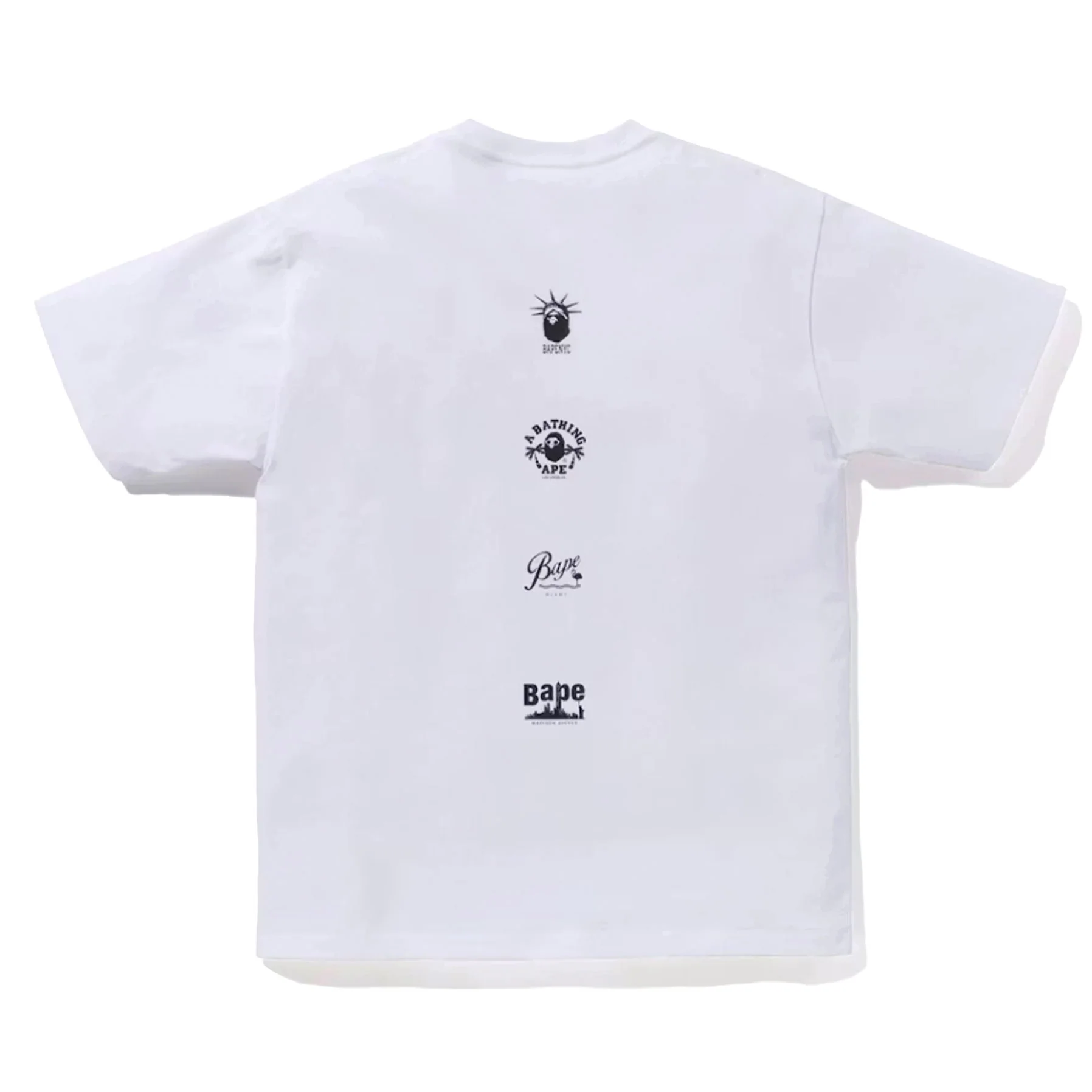 BAPE Us College Sta Tee White [USED] - M (Used) - Image 2