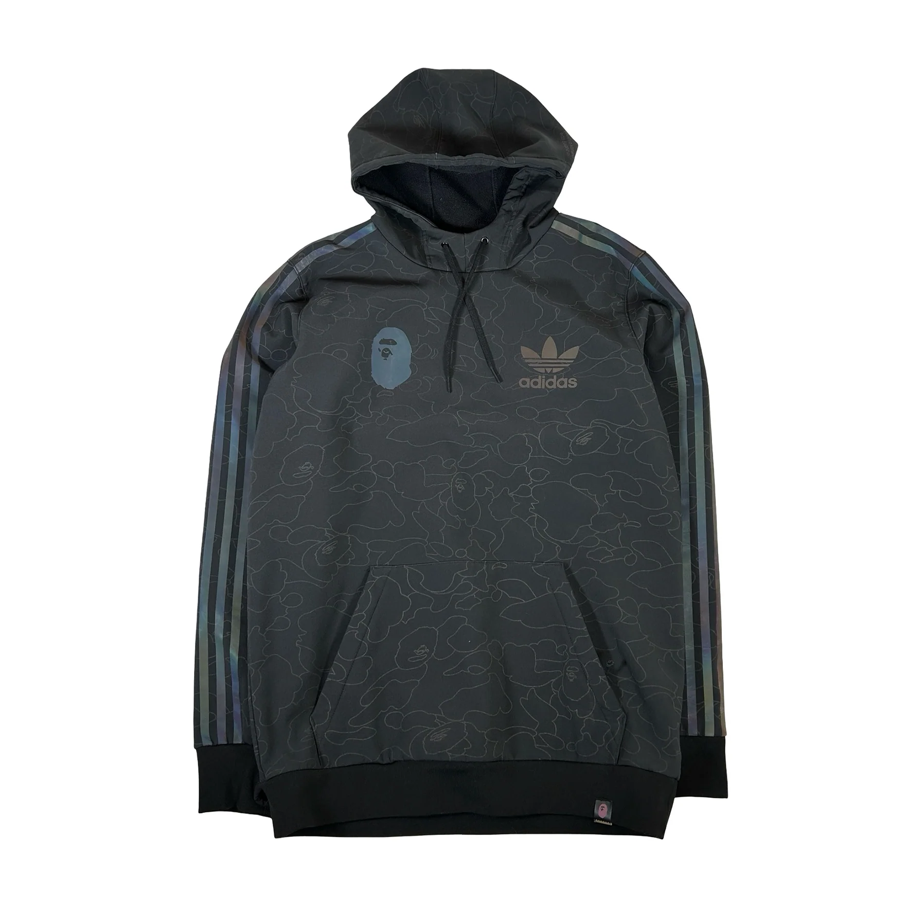 BAPE x Adidas Tech Hoodie Black [USED] - S (Used)