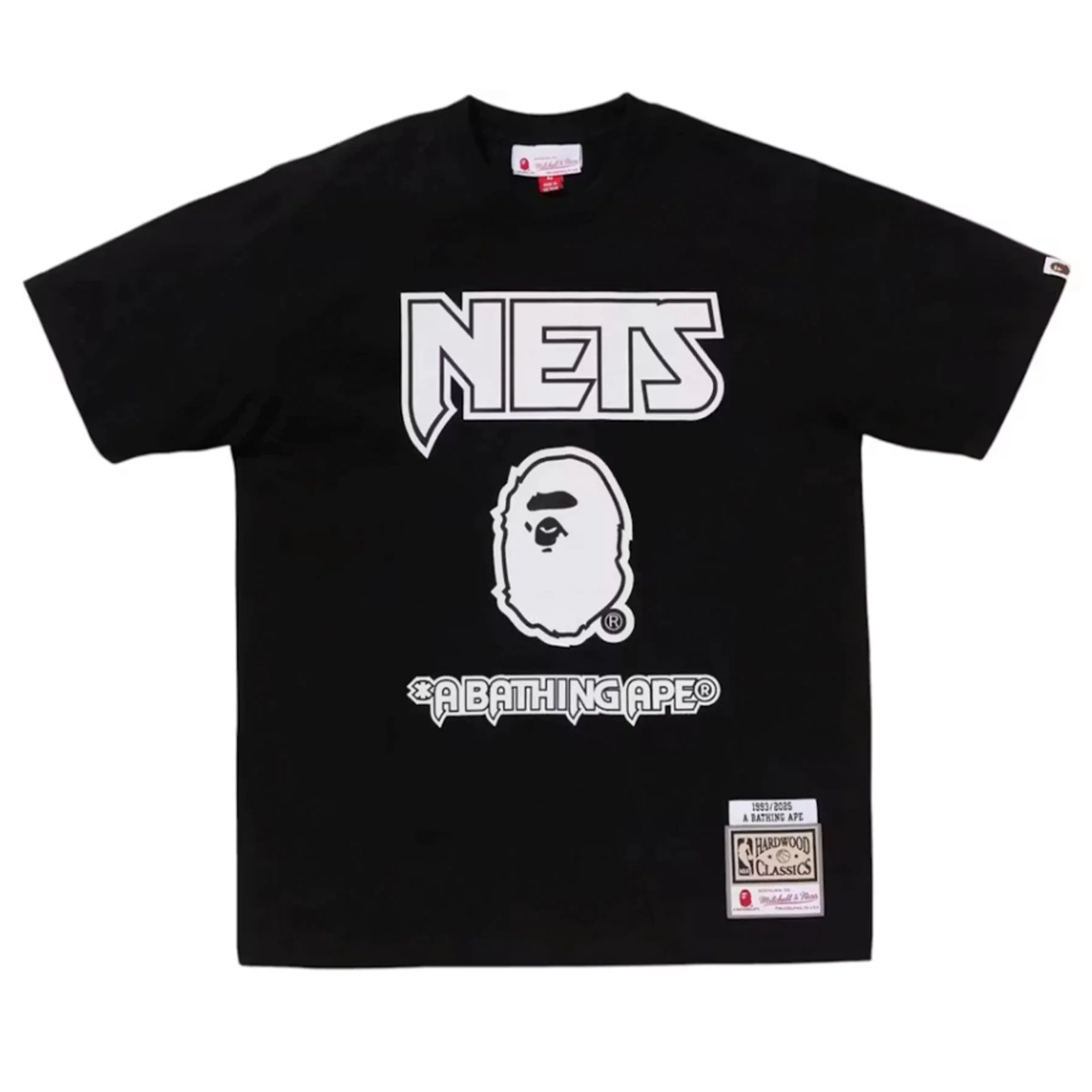 BAPE x Mitchell & Ness NBA New Jersey Nets Tee Black