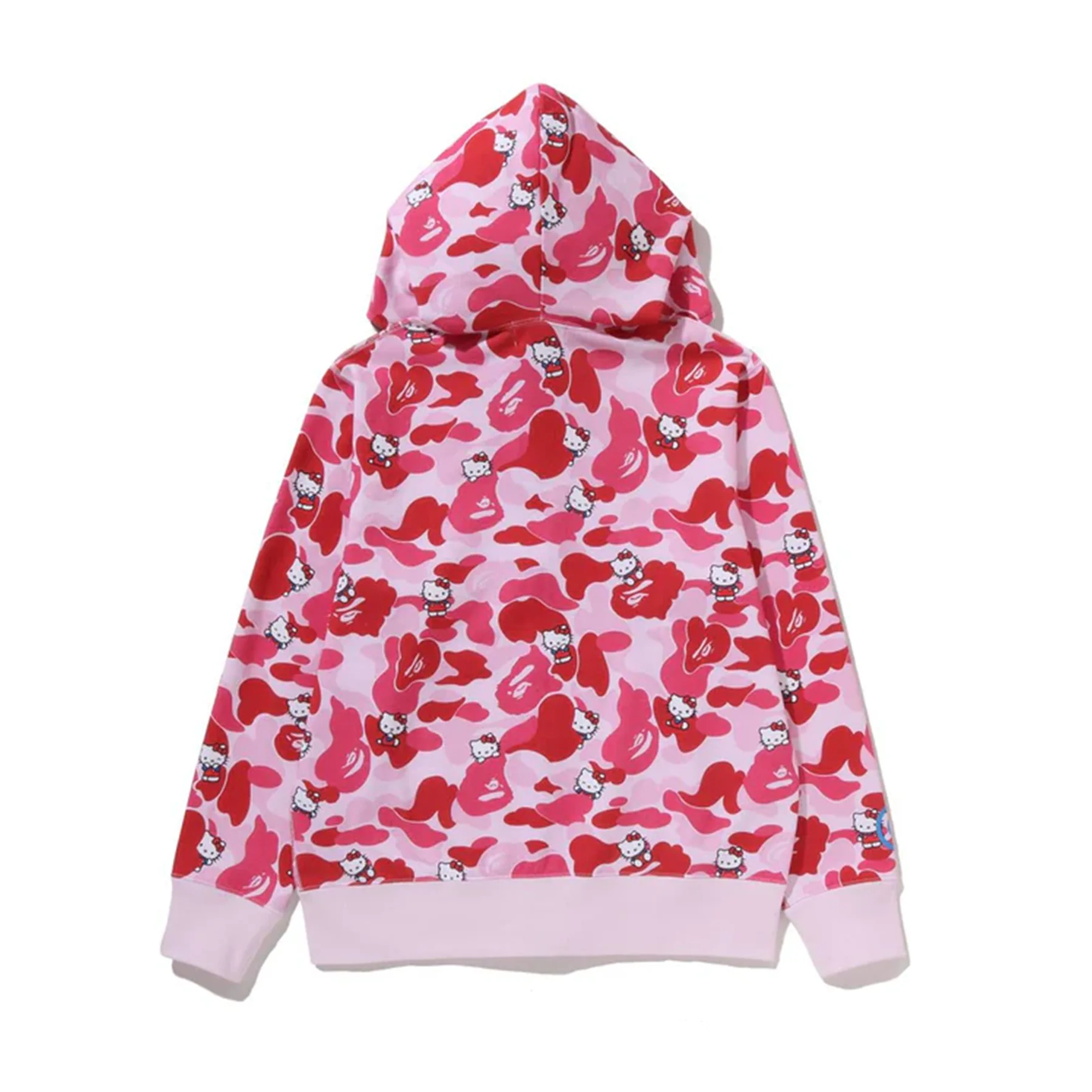 BAPE x Sanrio Characters Hello Kitty Camo Full Zip Hoodie (Ladies) Pink - Image 2