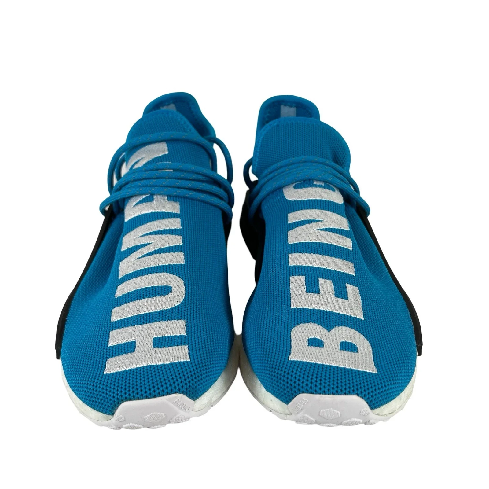 BB0618 adidas NMD HU Pharrell Human Being Sharp Blue [CONDITIONAL] - 8 M (Midsoles Yellowing) - Image 2