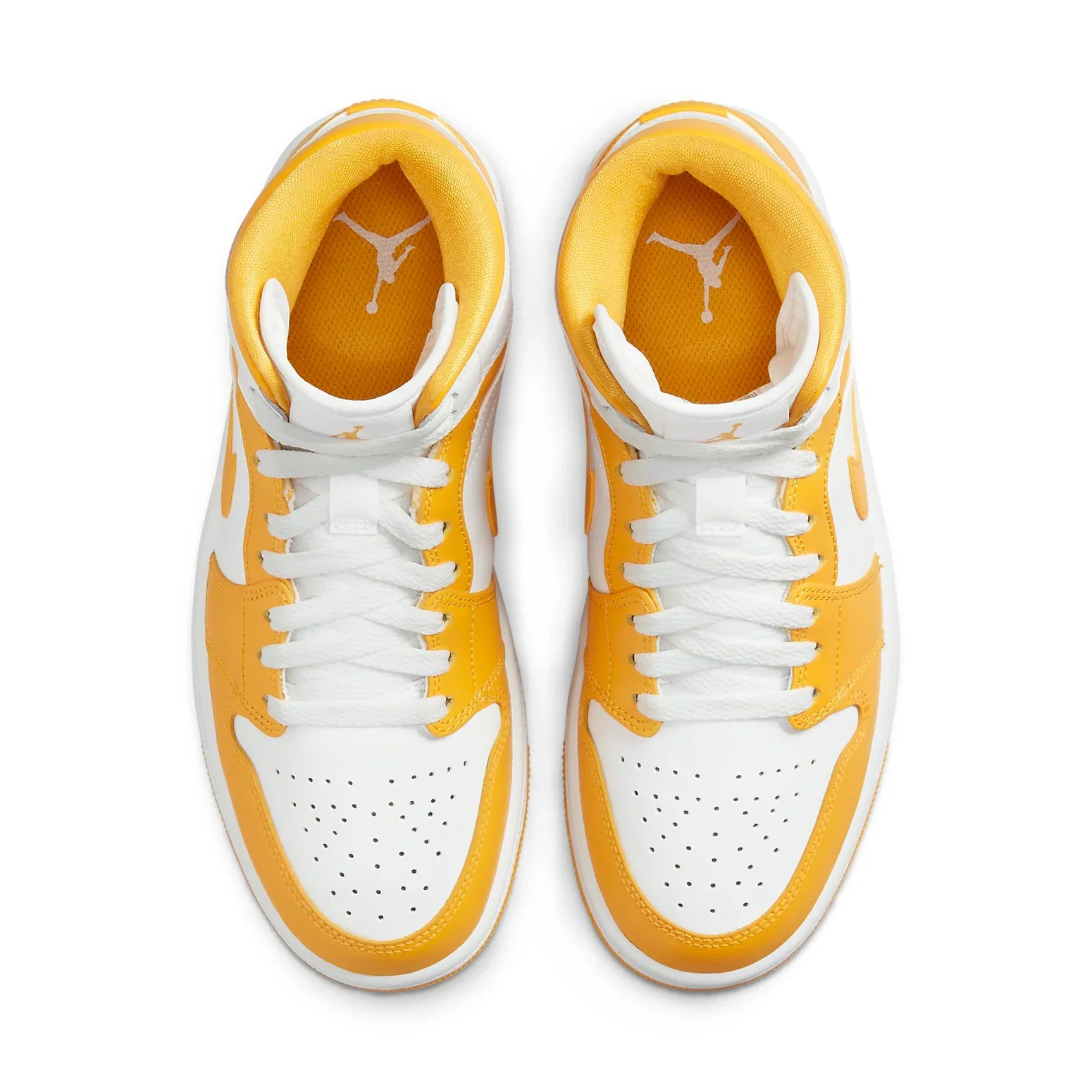 BQ6472 117 Jordan 1 Mid White University Gold (Women's) - Image 4